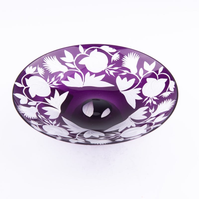 Artel. Purple Crystal Dessert Plate. Medium Size