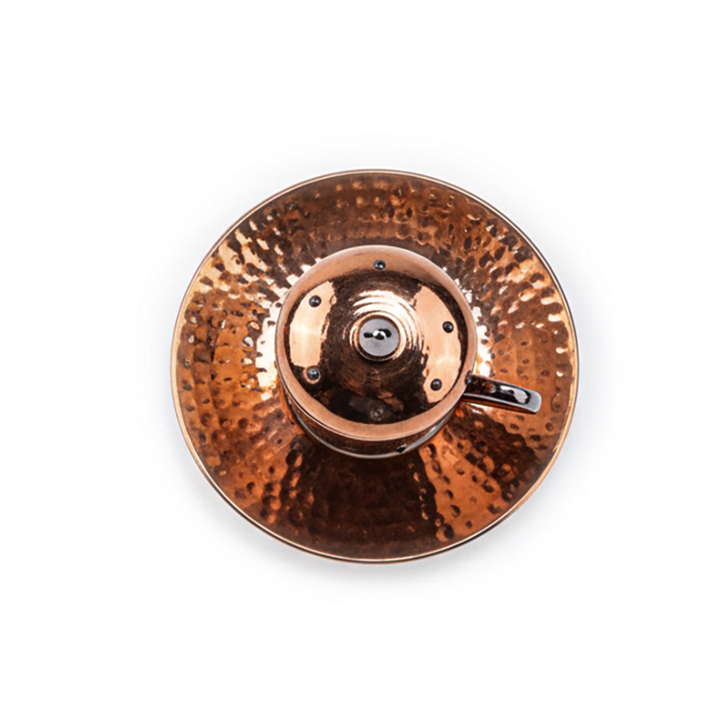 Design Sophie Villepigue. Set of 6 Turkish Coffee Cups with Saucers & Lids Studded with Swarovski