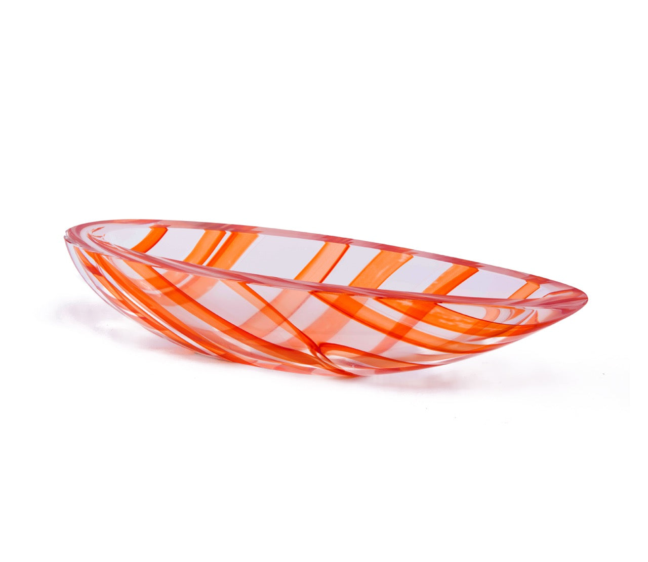 Seguso Gianni. Orange Swirl Decorative Plate