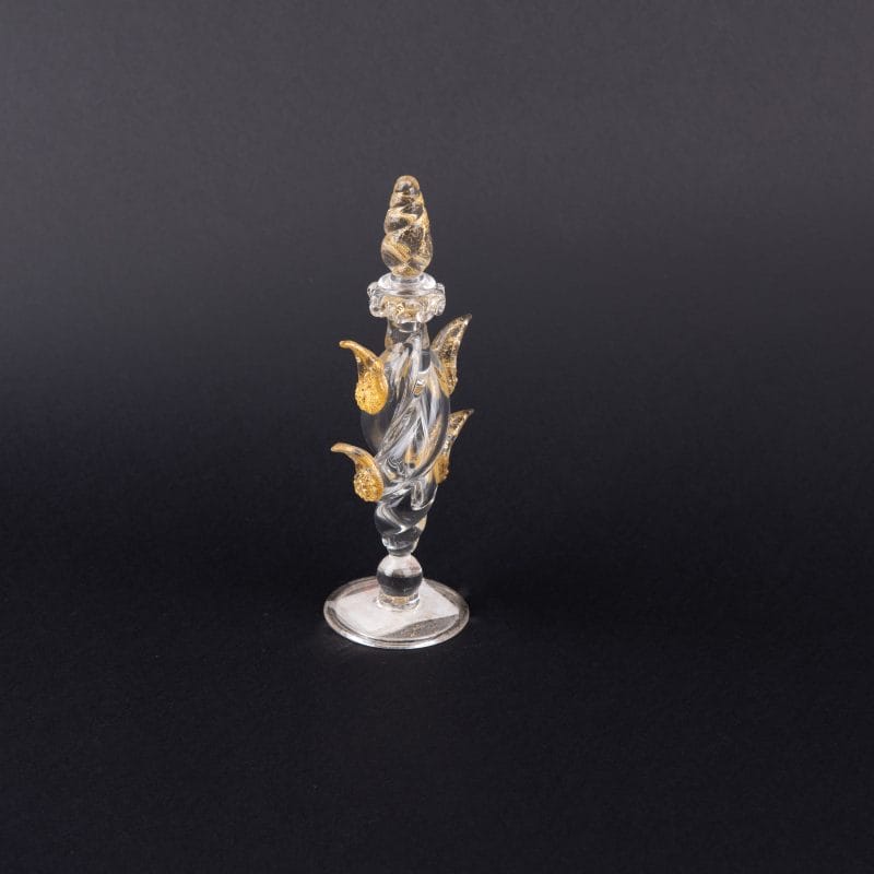 Seguso Gianni. Refillable Perfume Bottle with Golden Leaves. 5ML