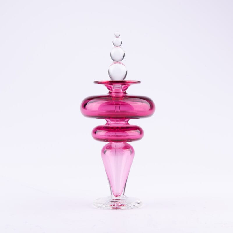 Vitrix Hot Glass studio. Pink Crystal Perfume Bottle. 70 ML