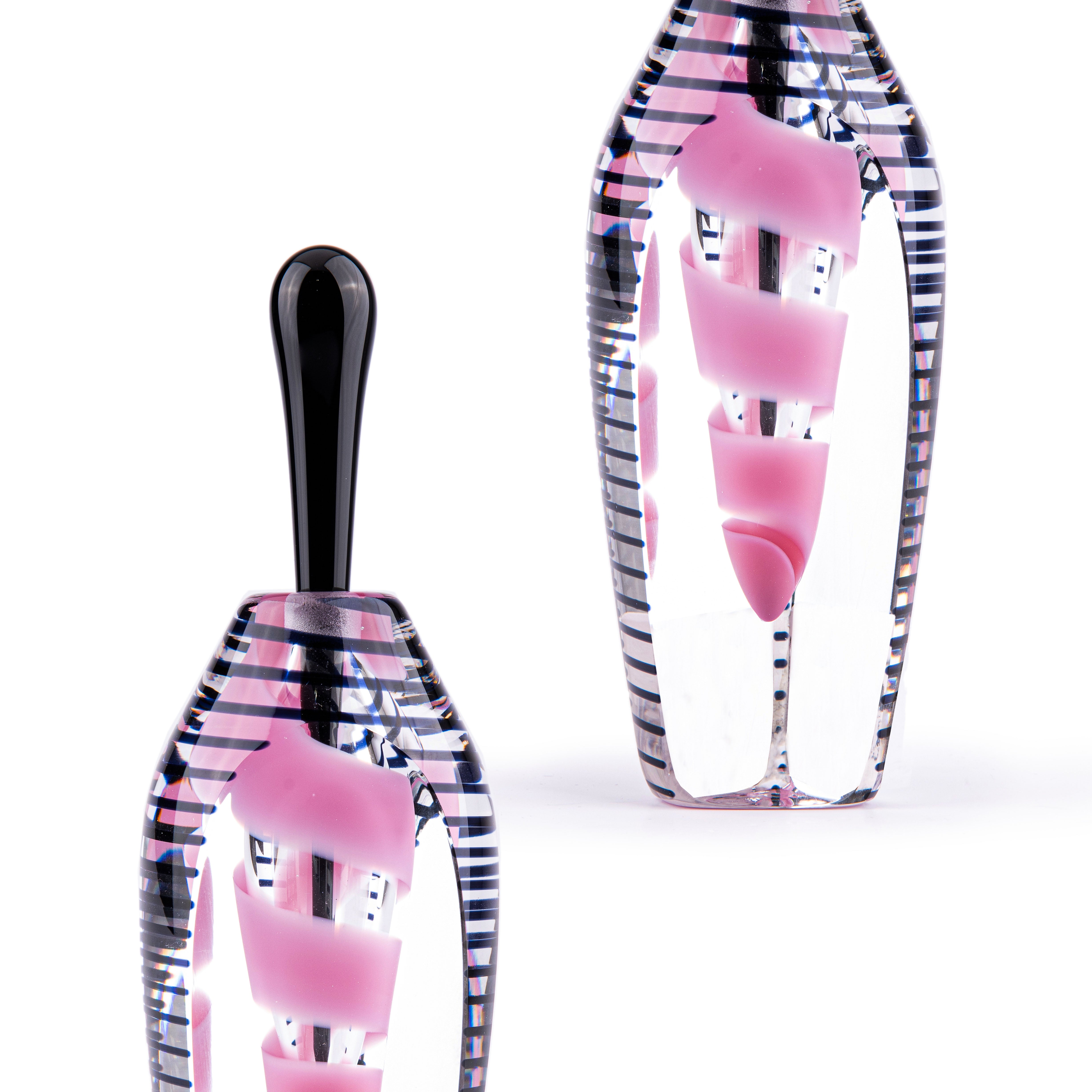 Fire Island. Faceted Stripe Glass Perfume Bottle. 20 ML