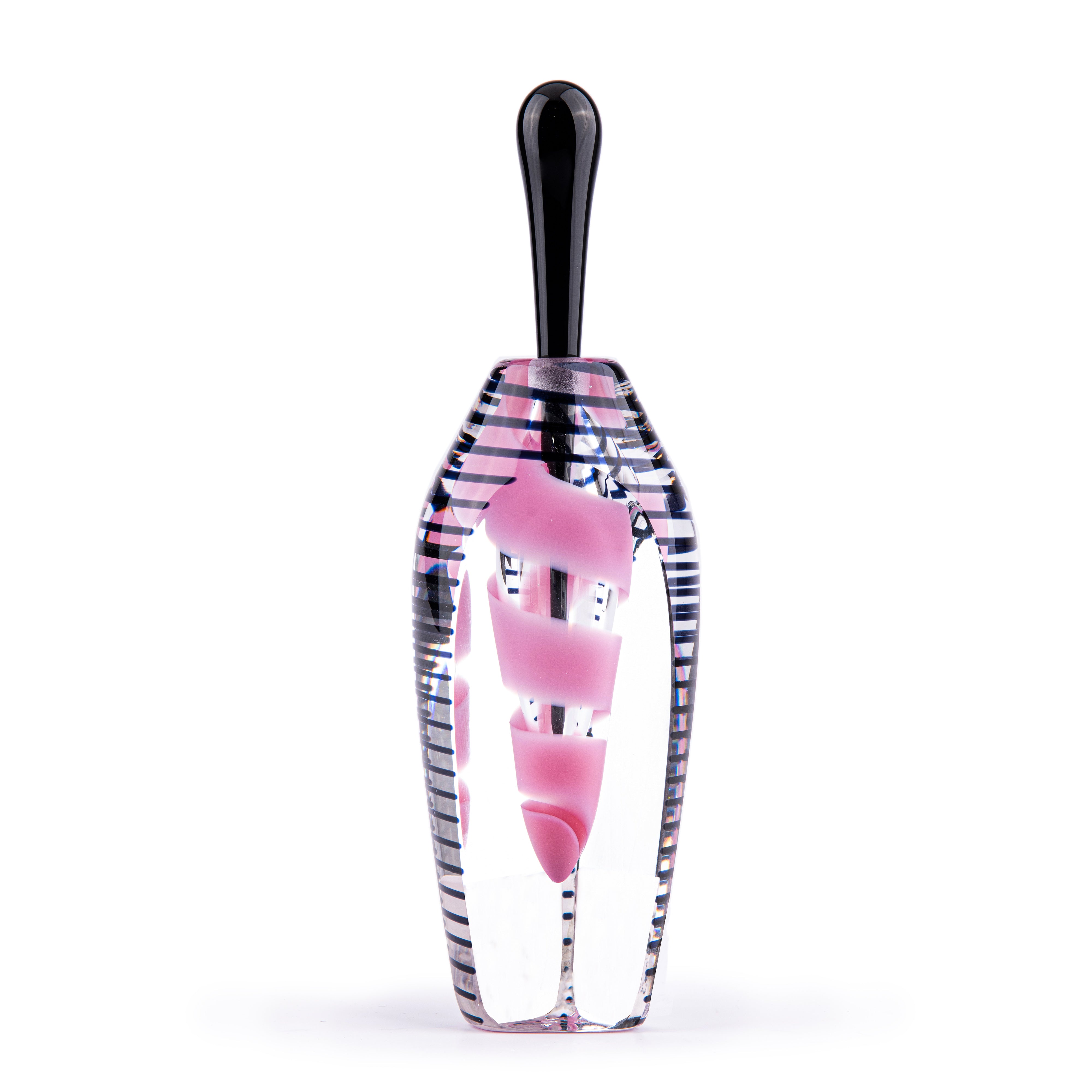 Fire Island. Faceted Stripe Glass Perfume Bottle. 20 ML