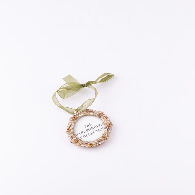 Addison Ross. Round Hanging Charm Frame Studded With Swarovski. Small Size