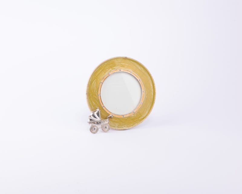 Addison Ross. Round Picture Frame with Stroller Design. Small Size