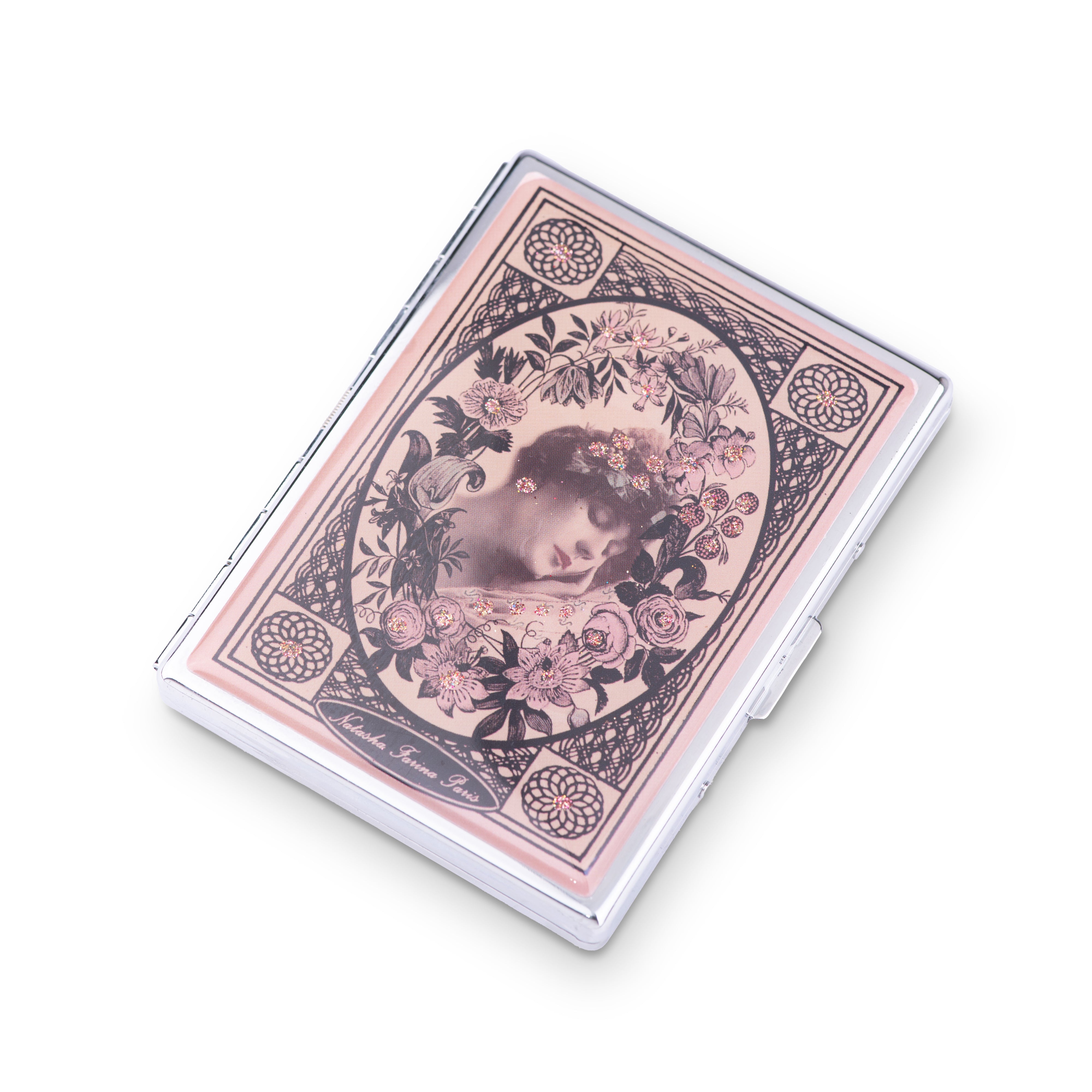 Natasha Farina Paris. Cigarette Case with Vintage Lady Design