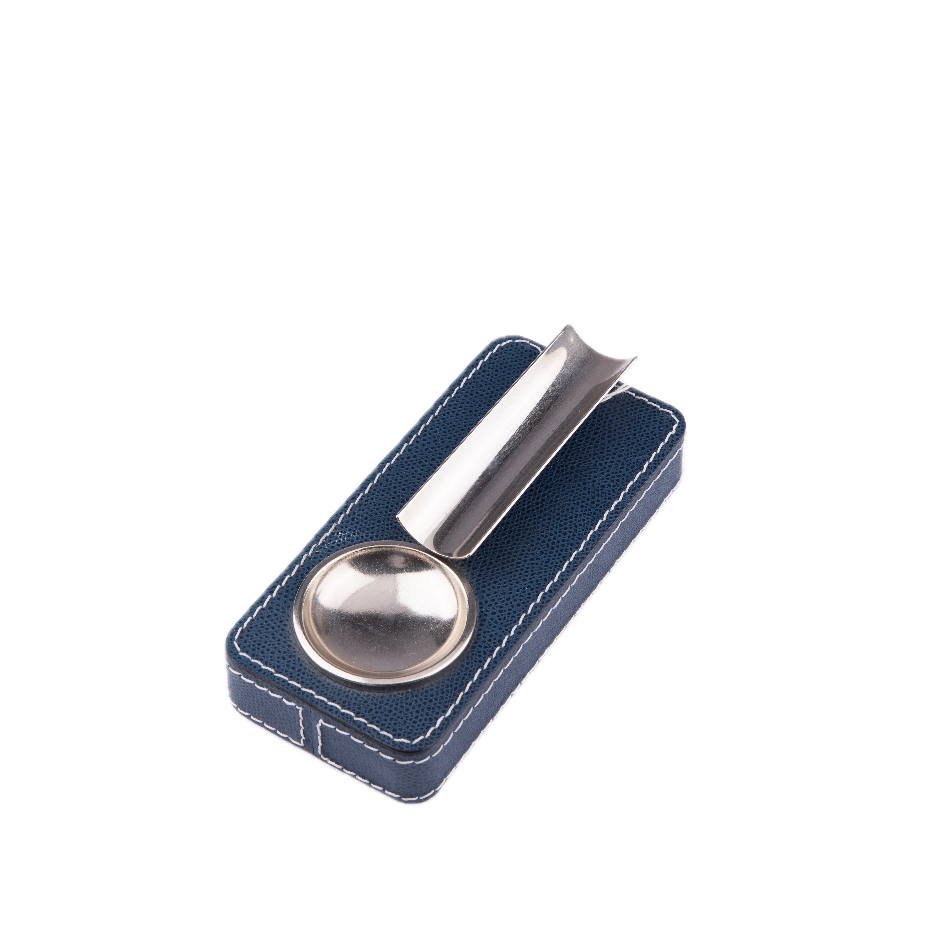 B.Home Interiors. Blue Leather Cigar Ashtray