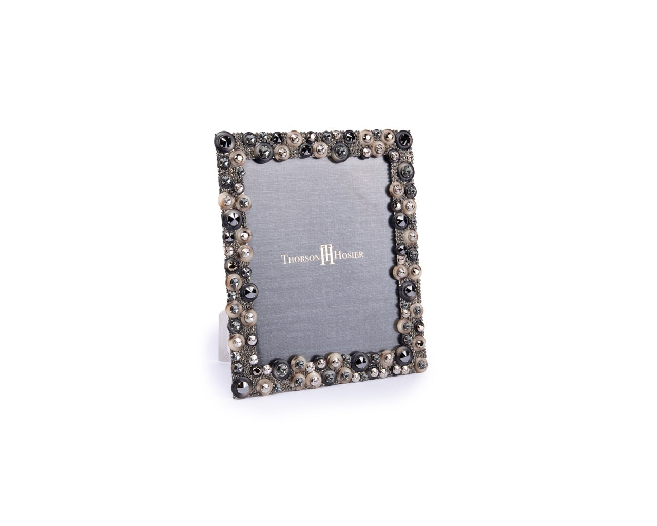 Thorson Hosier. Glass and Stainless Steel Photo Frame with Unique Handpicked Studs