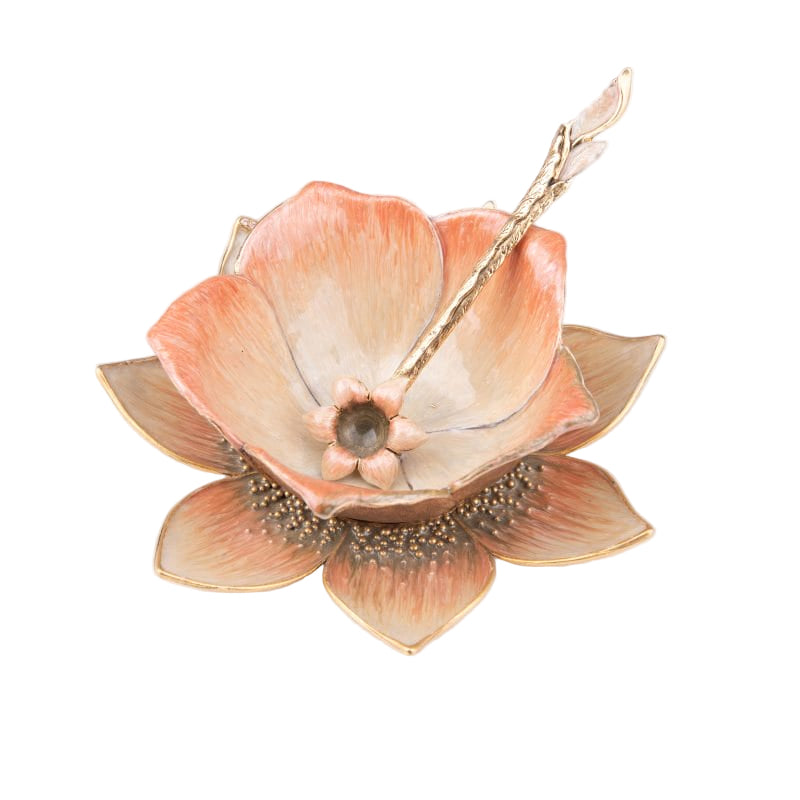 Quest Gifts & Design. Flower Shaped Bowl and Spoon to Serve Honey