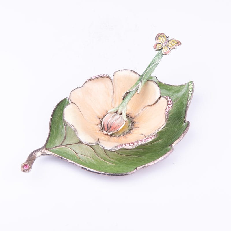 Quest Gifts & Designs. Decorative Honey Set with Spoon Studded with Swarovski. 3 Pieces