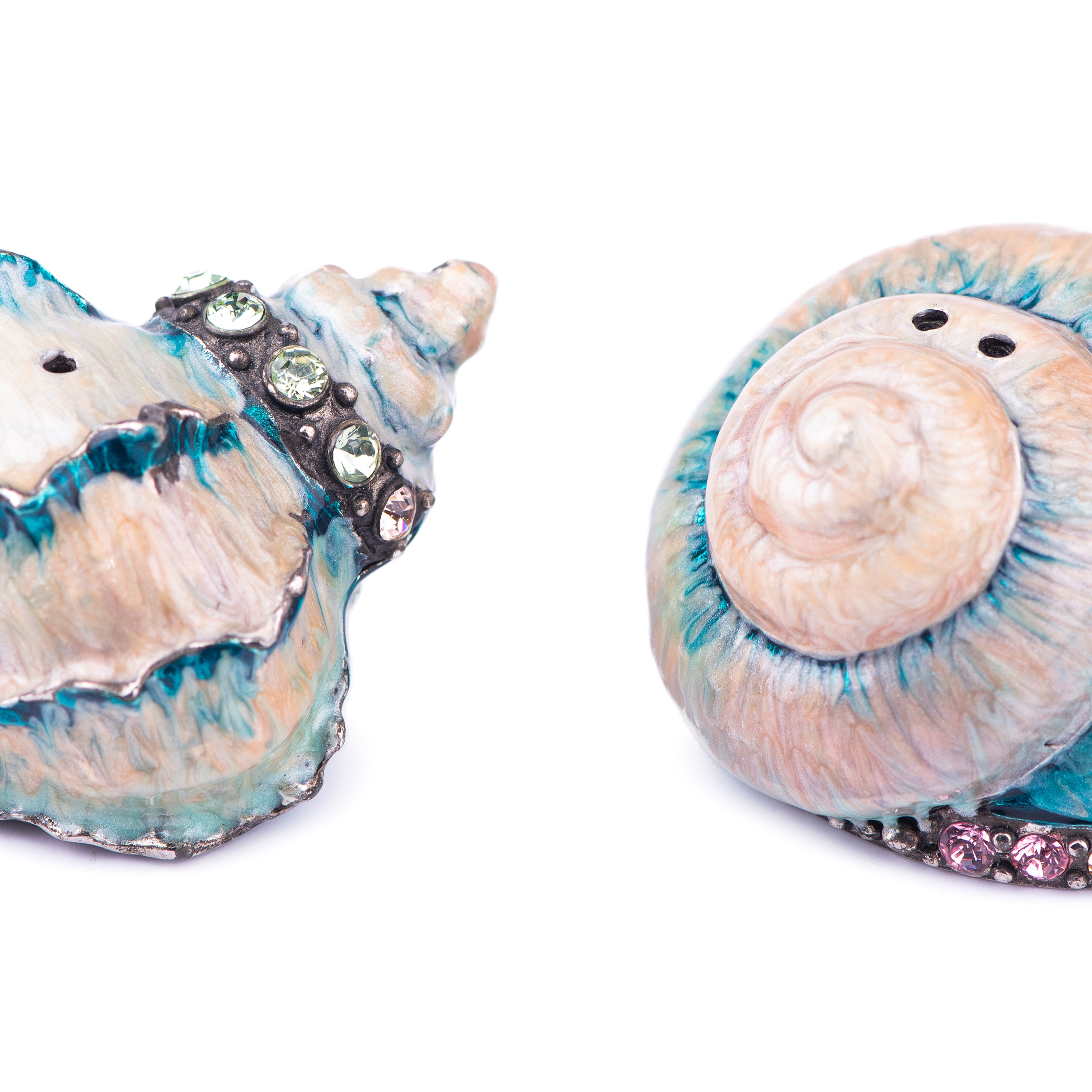 Quest Gifts & Design. Rainbow Sea Shells Salt & Pepper Set