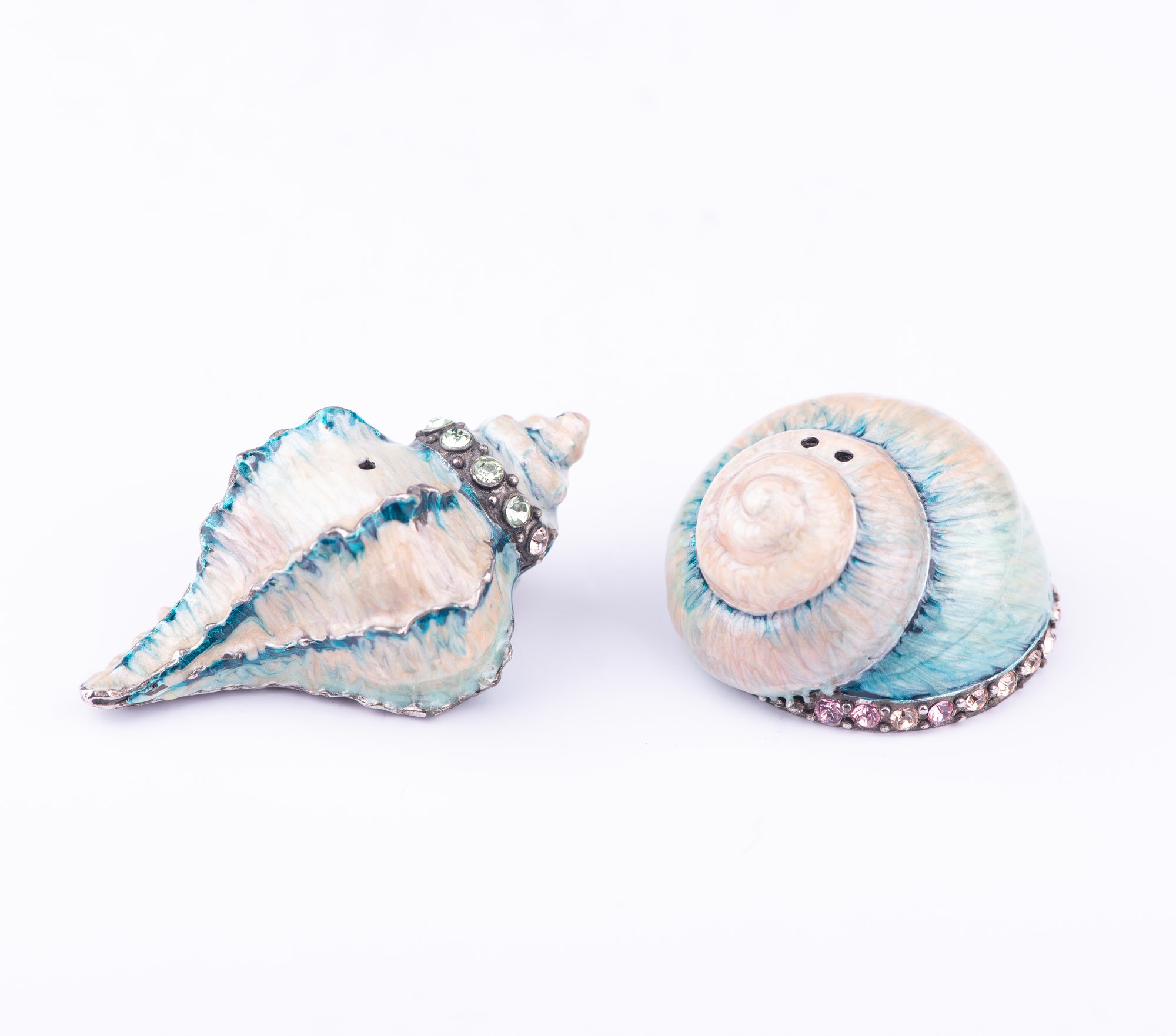 Quest Gifts & Design. Rainbow Sea Shells Salt & Pepper Set