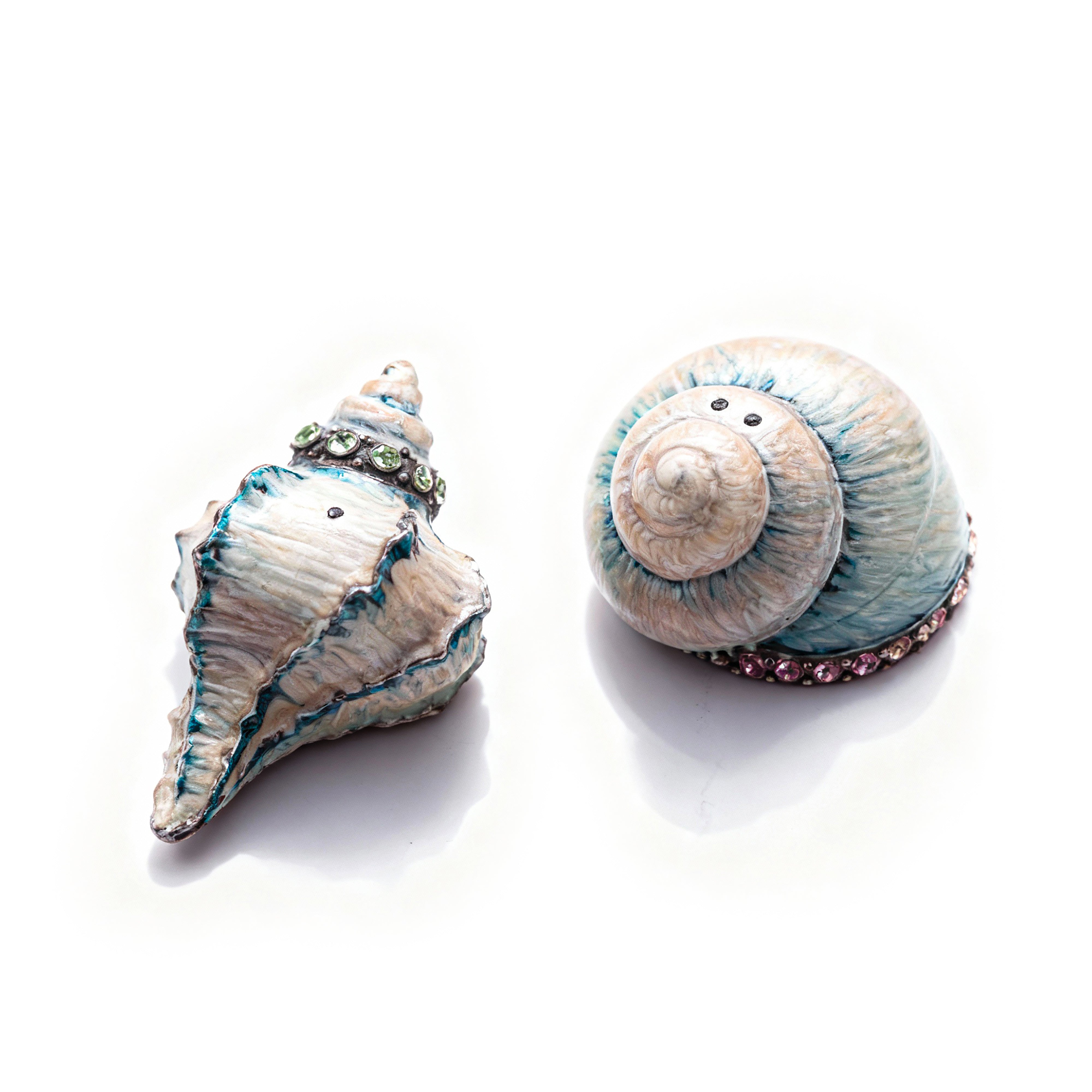 Quest Gifts & Design. Rainbow Sea Shells Salt & Pepper Set