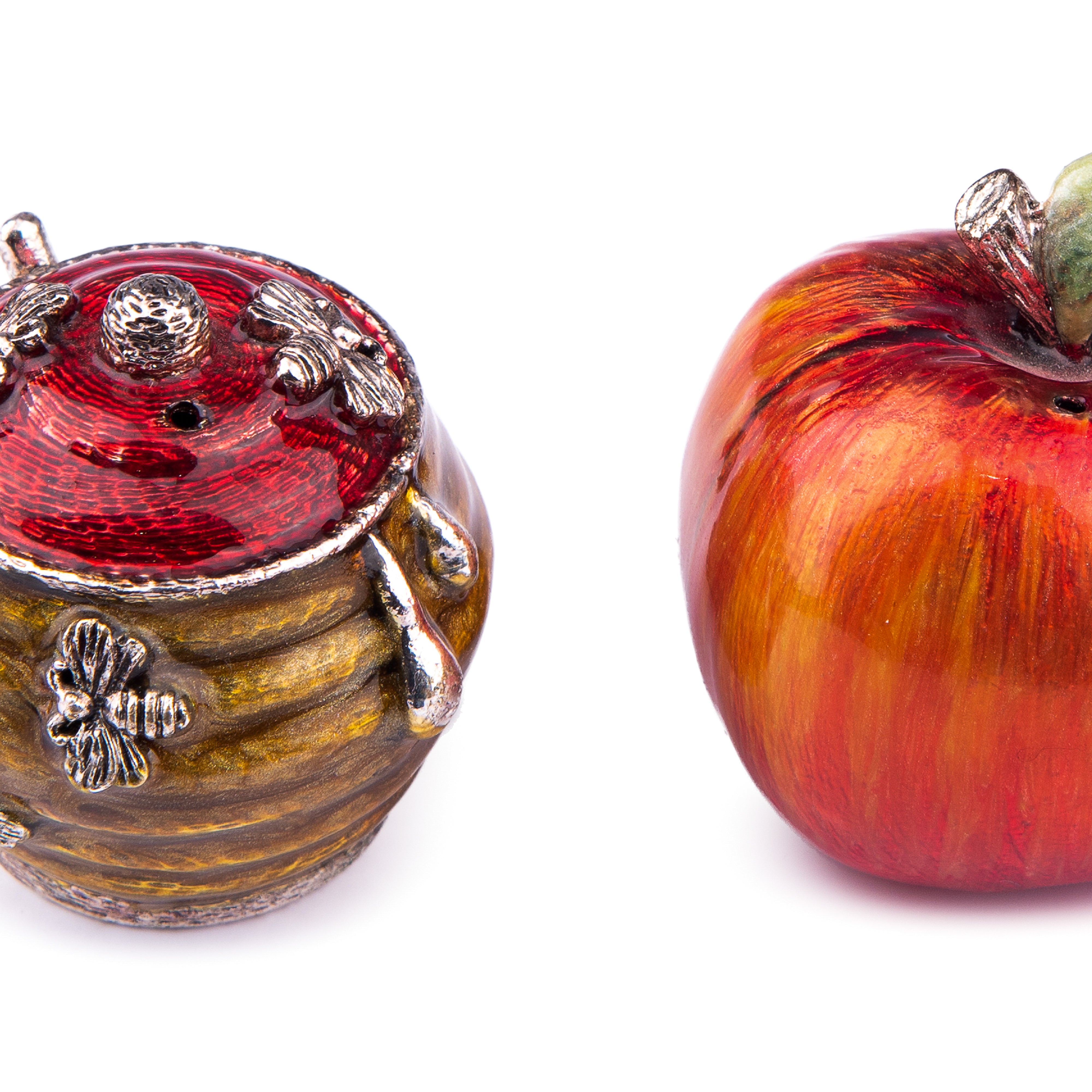 Quest Gifts & Design. Salt & Pepper Set in Apple & Honey Jar Design