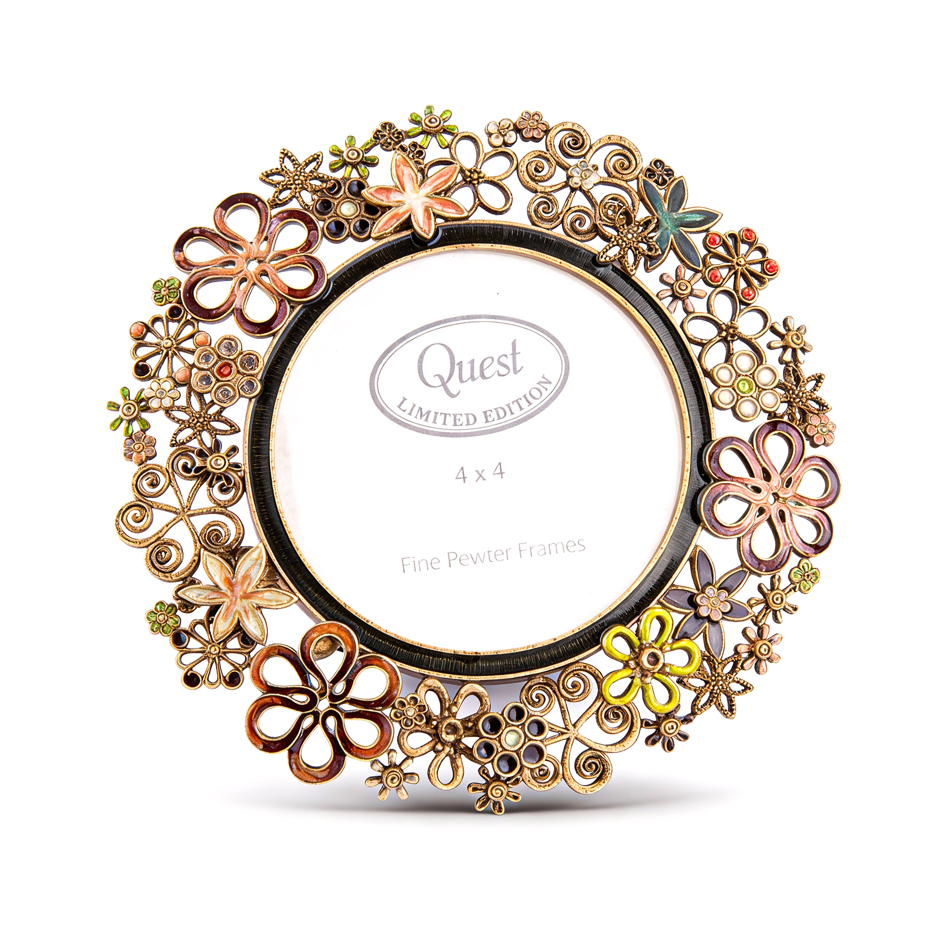 Quest Gifts & Design. Round Floral Frame. Limited Edition