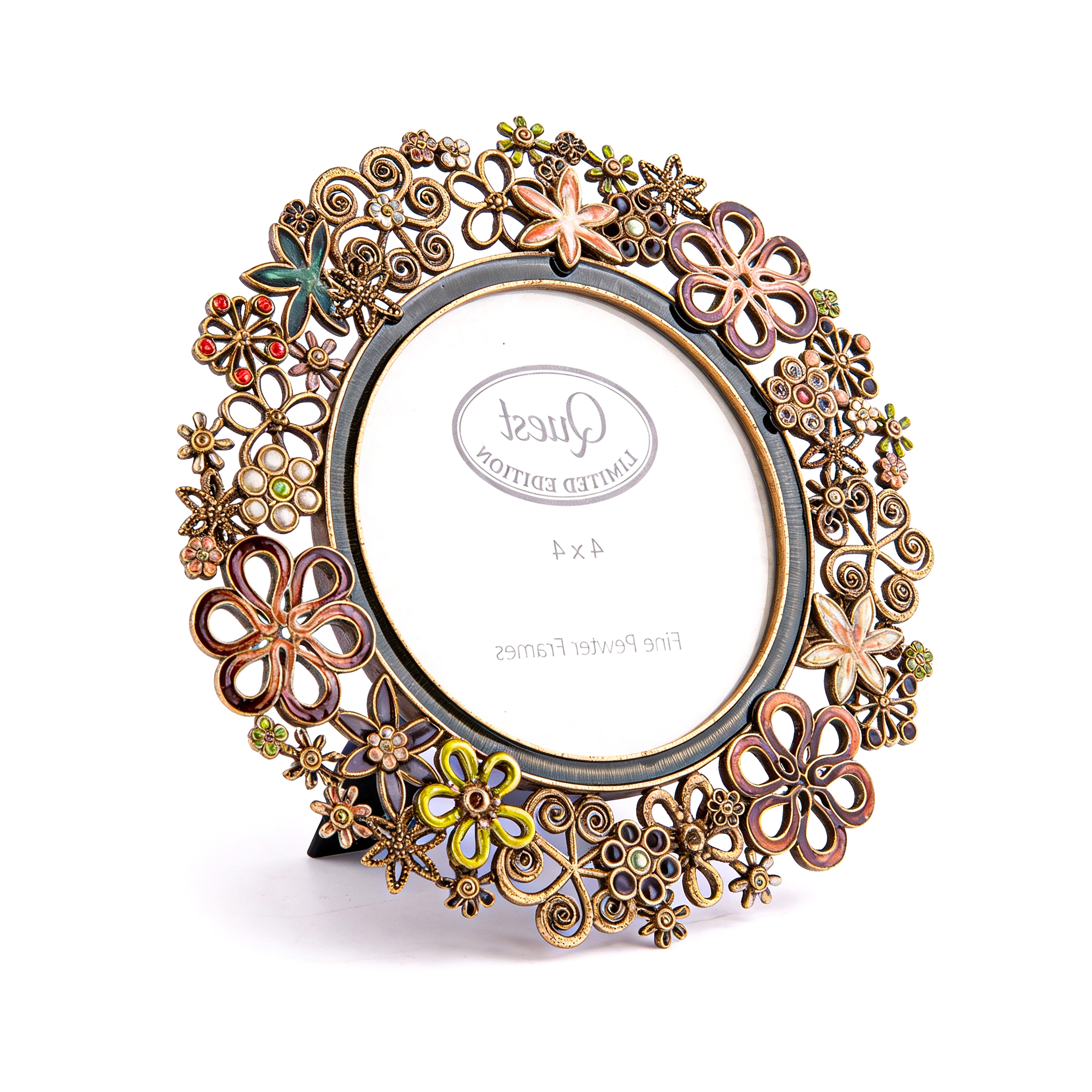 Quest Gifts & Design. Round Floral Frame. Limited Edition
