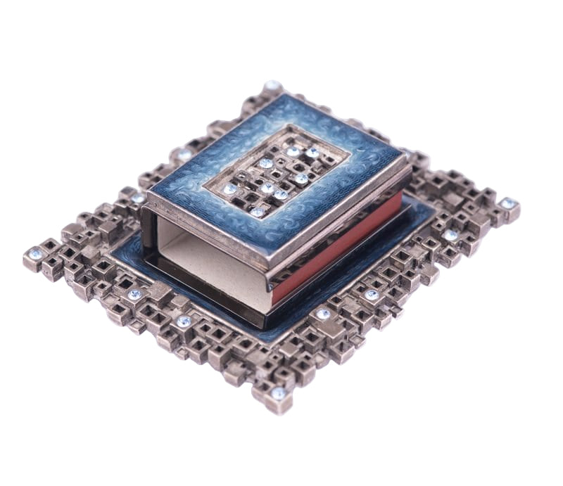 QUEST GIFTS&DESIGN. Modular Matchbox Set Studded with Swarovski. Small Size
