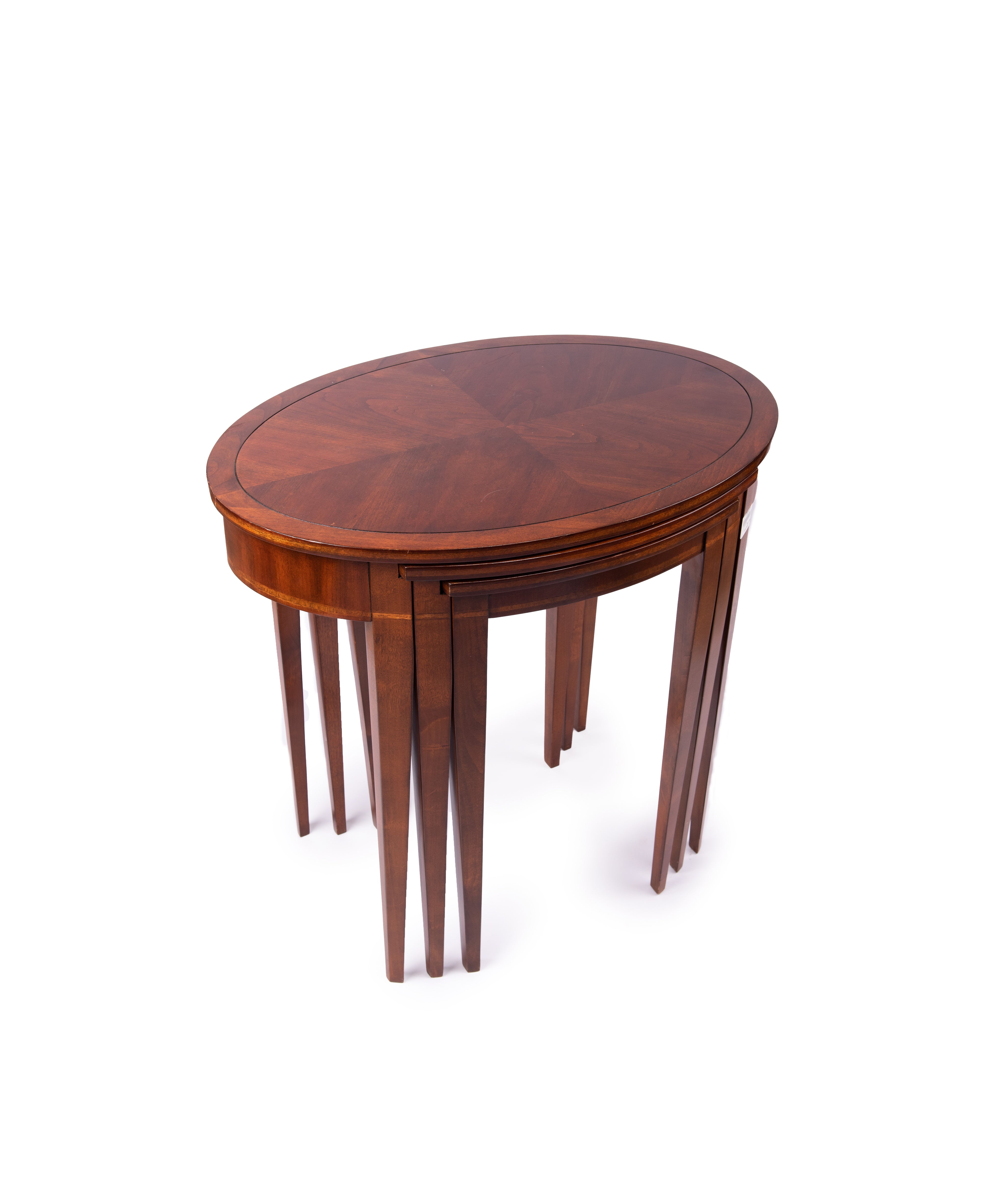 Global Views. A Set of 3 Wooden Coffee Tables