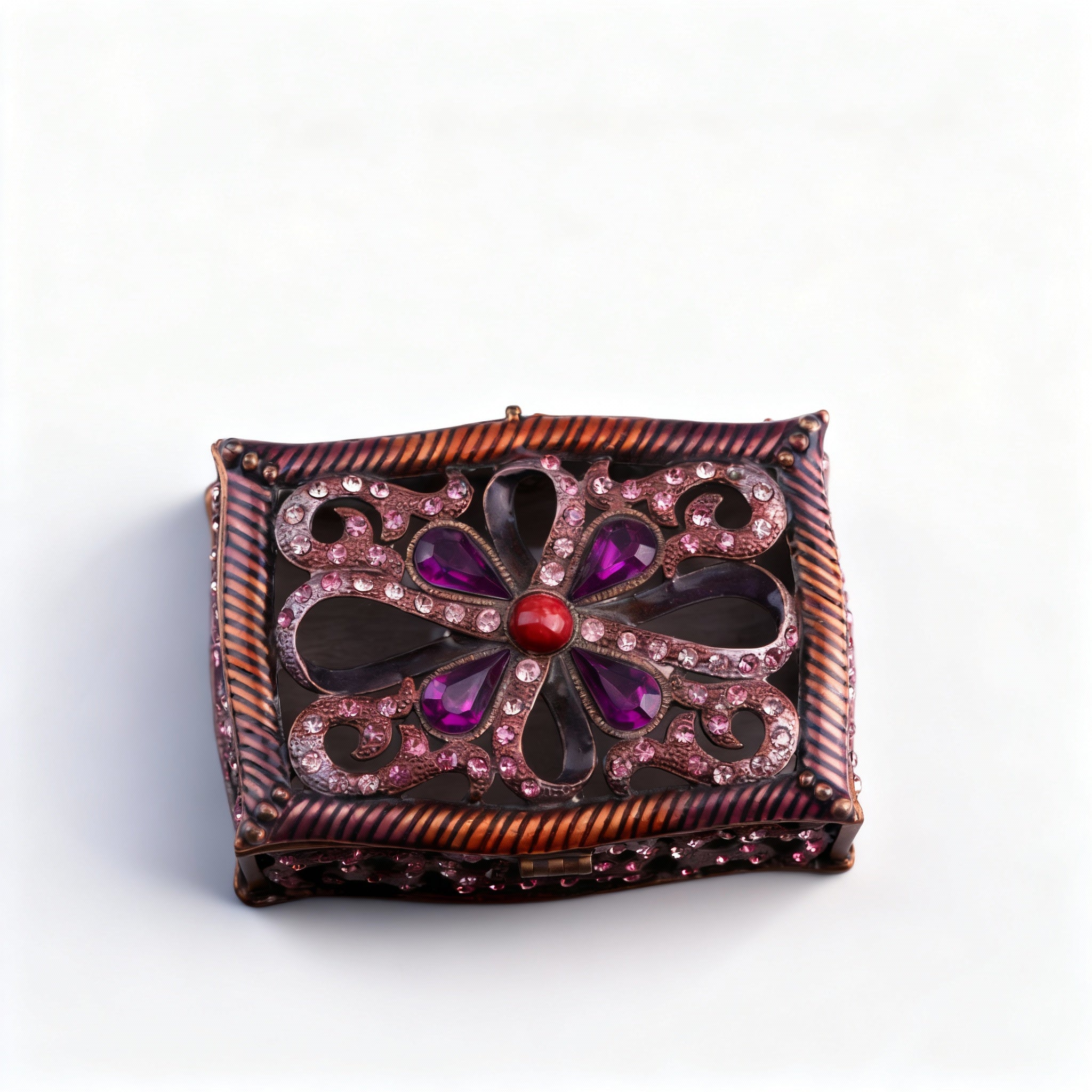 Jay Jayson's. Bronze Box Studded with Crystals.