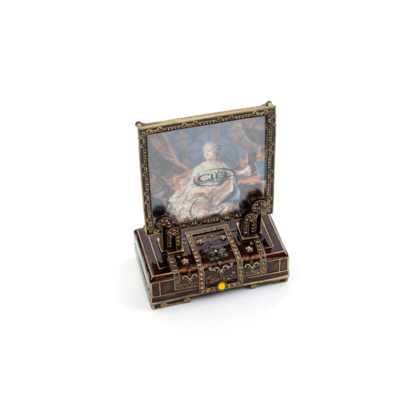 Jay Jayson's. Ciel Collectables Photo Frame Atop a Box Studded With Swarovski. Small Size