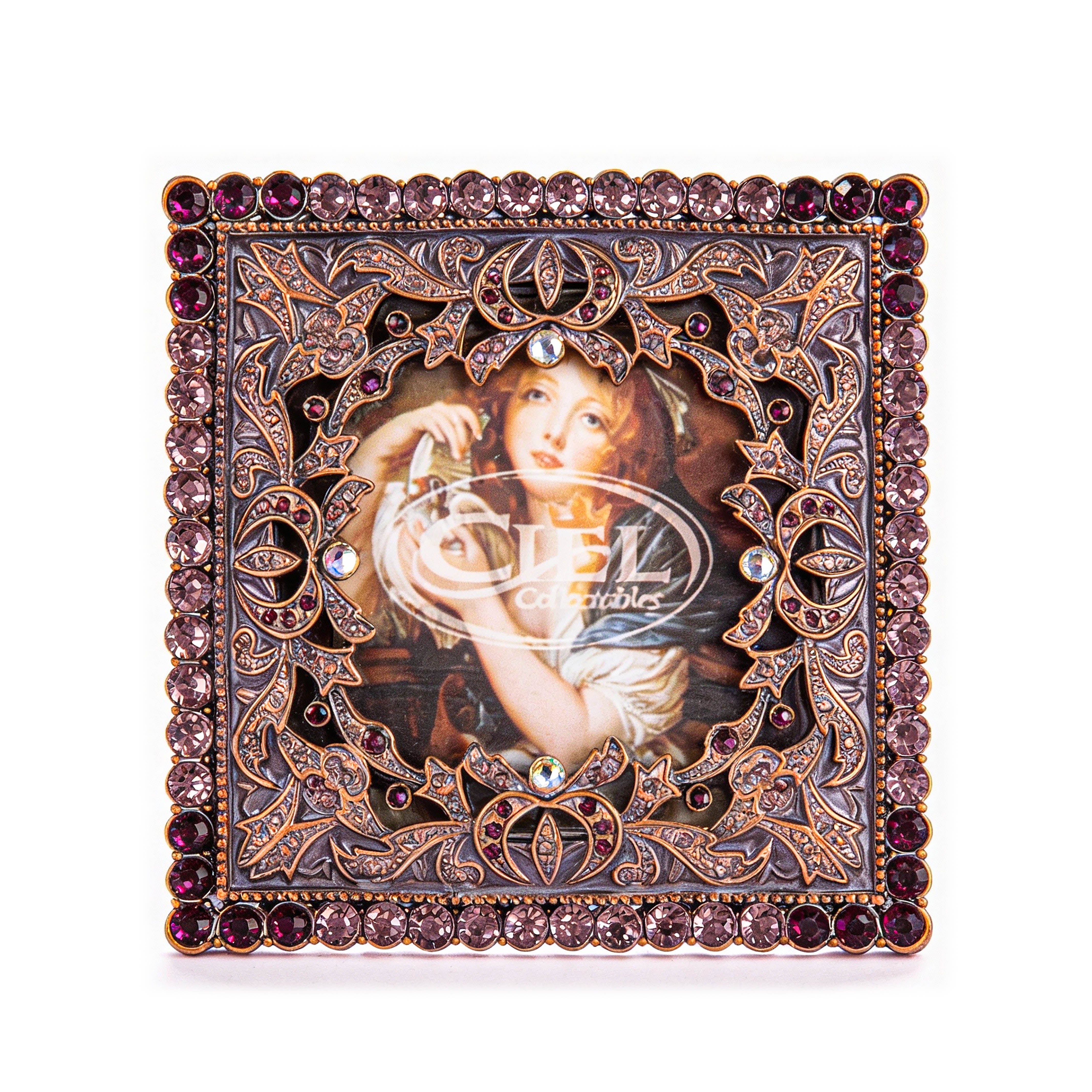 Jay Jayson's. Square Picture Frame Studded with Swarovski. Small Size