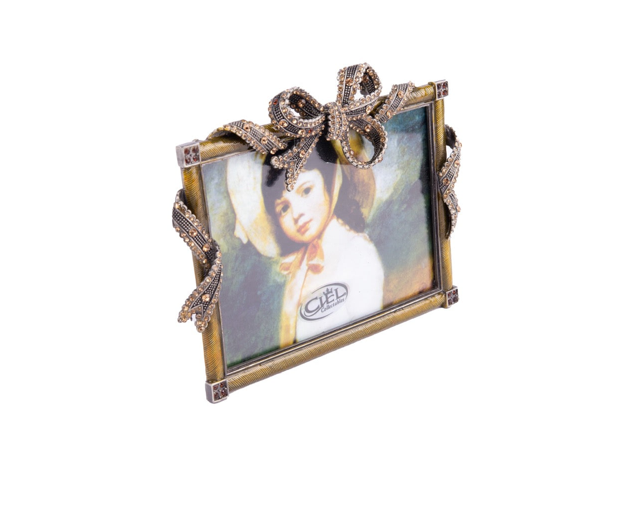 Jay Jayson's. Bow Picture Frame Studded with Swarovski. Medium Size