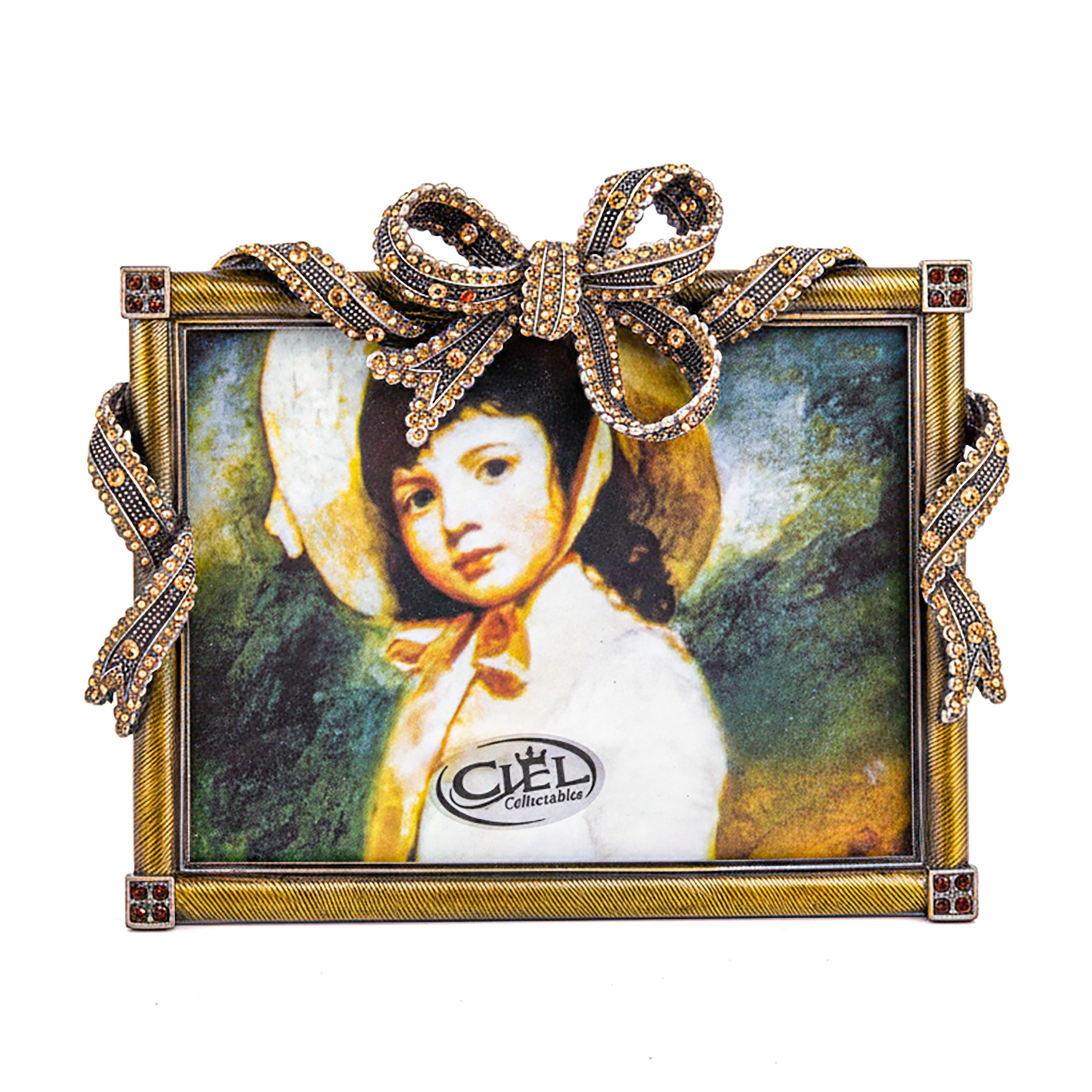 Jay Jayson's. Bow Picture Frame Studded with Swarovski. Medium Size