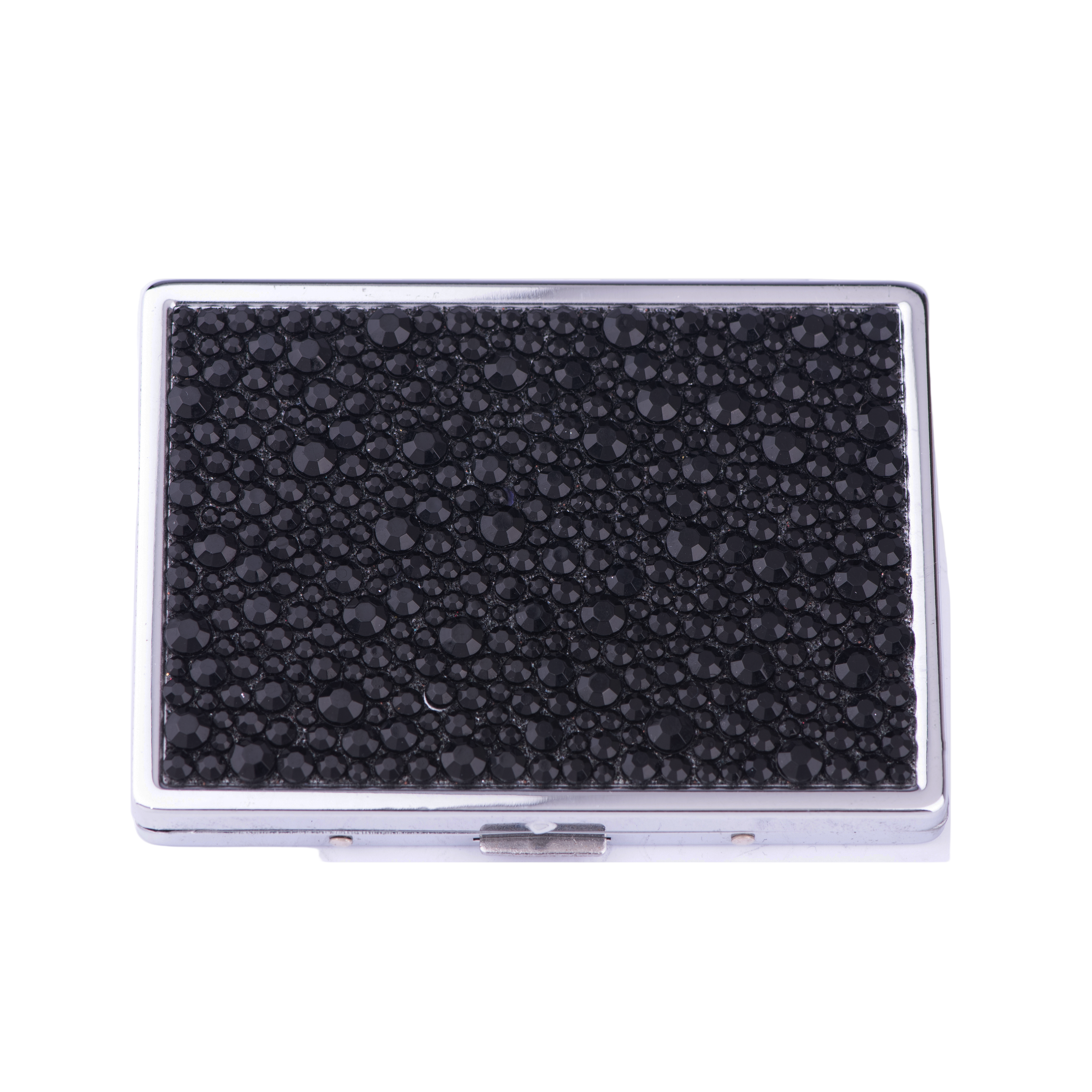 Jay Jayson's. Card Holder Studded with Black Crystals. Small Size