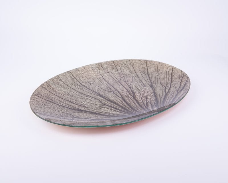 John Derian. Wall Decorative Plate Designed with A Leaf Print