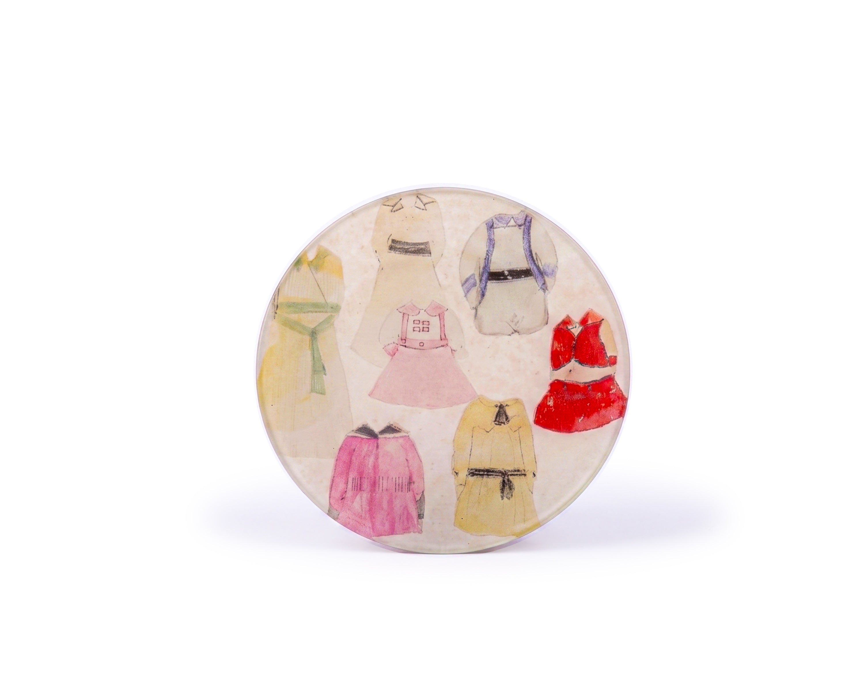 John Derian. Wall Decorative Plate Designed with Red Vest. Small Size