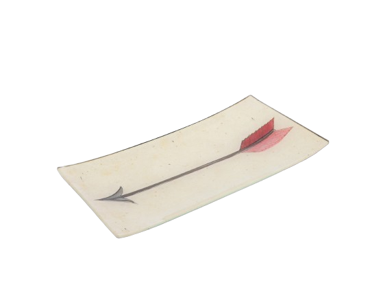 John Derian. Wall Decorative Plate with Arrow Illustration