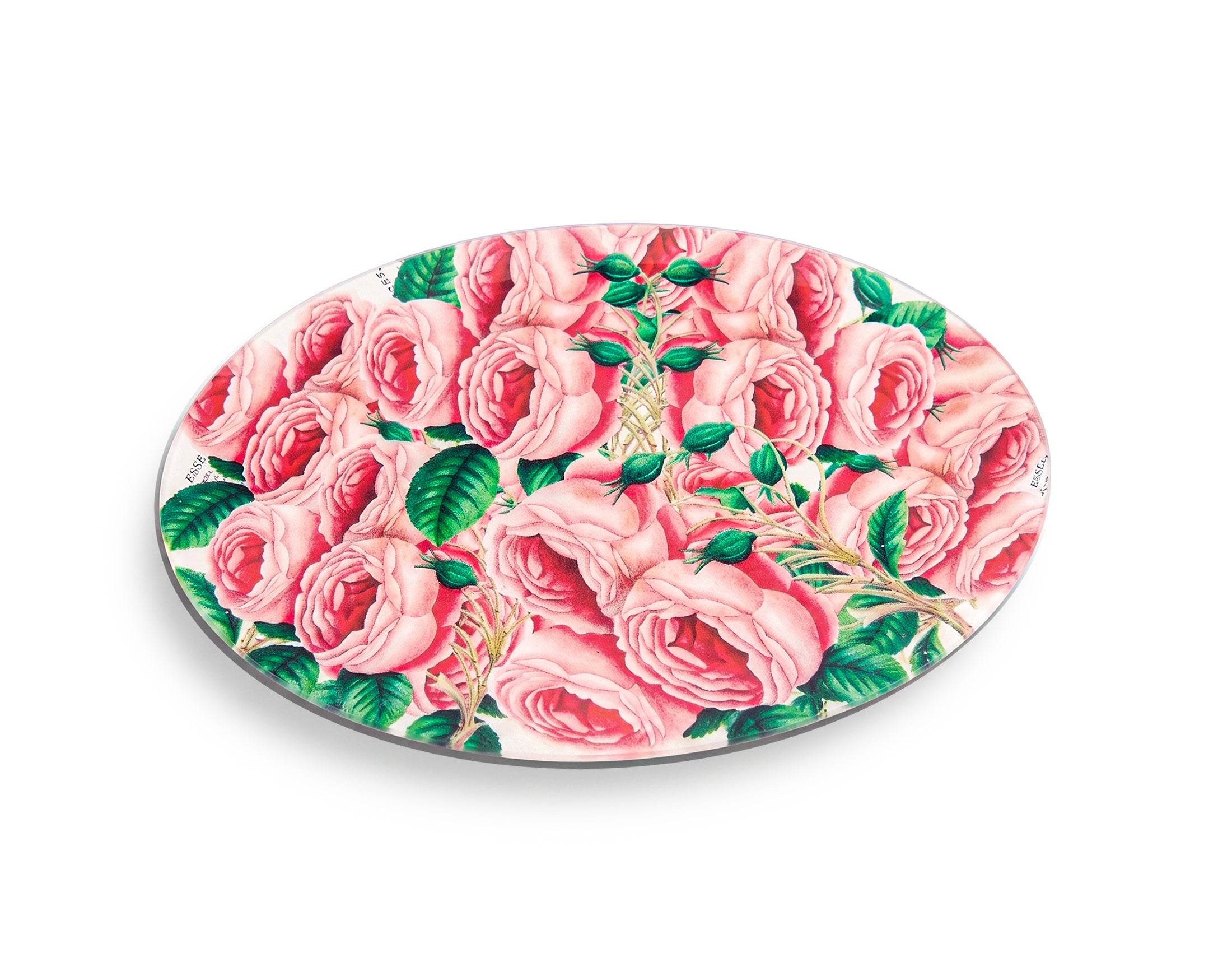 John Derian. Wall Decorative Plate Designed with Cascading Roses. Large Size