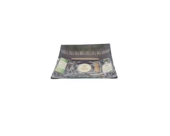 John Derian. Wall Decorative Plate with Manicure Set Design