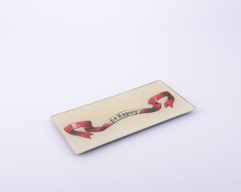 John Derian. "Be Happy" Wall Decorative Plate