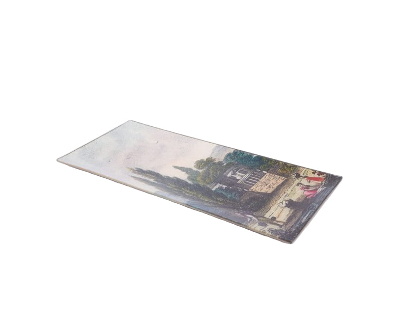 John Derian. Wall Decorative Plate with Rural Scene