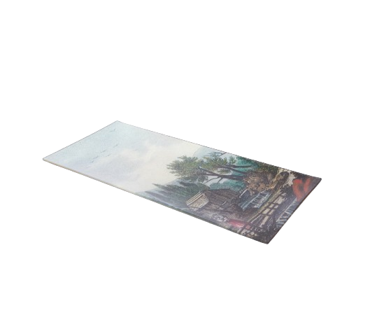 John Derian. Wall Decorative Plate with Rustic Life Scene