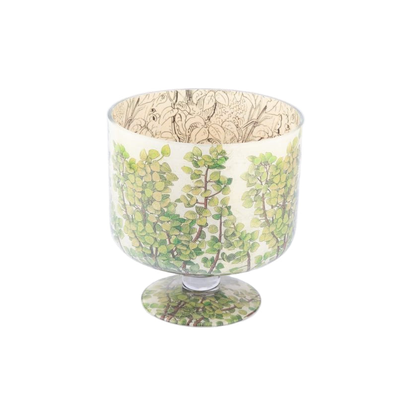 John Derian. Vase with Botanical Illustration