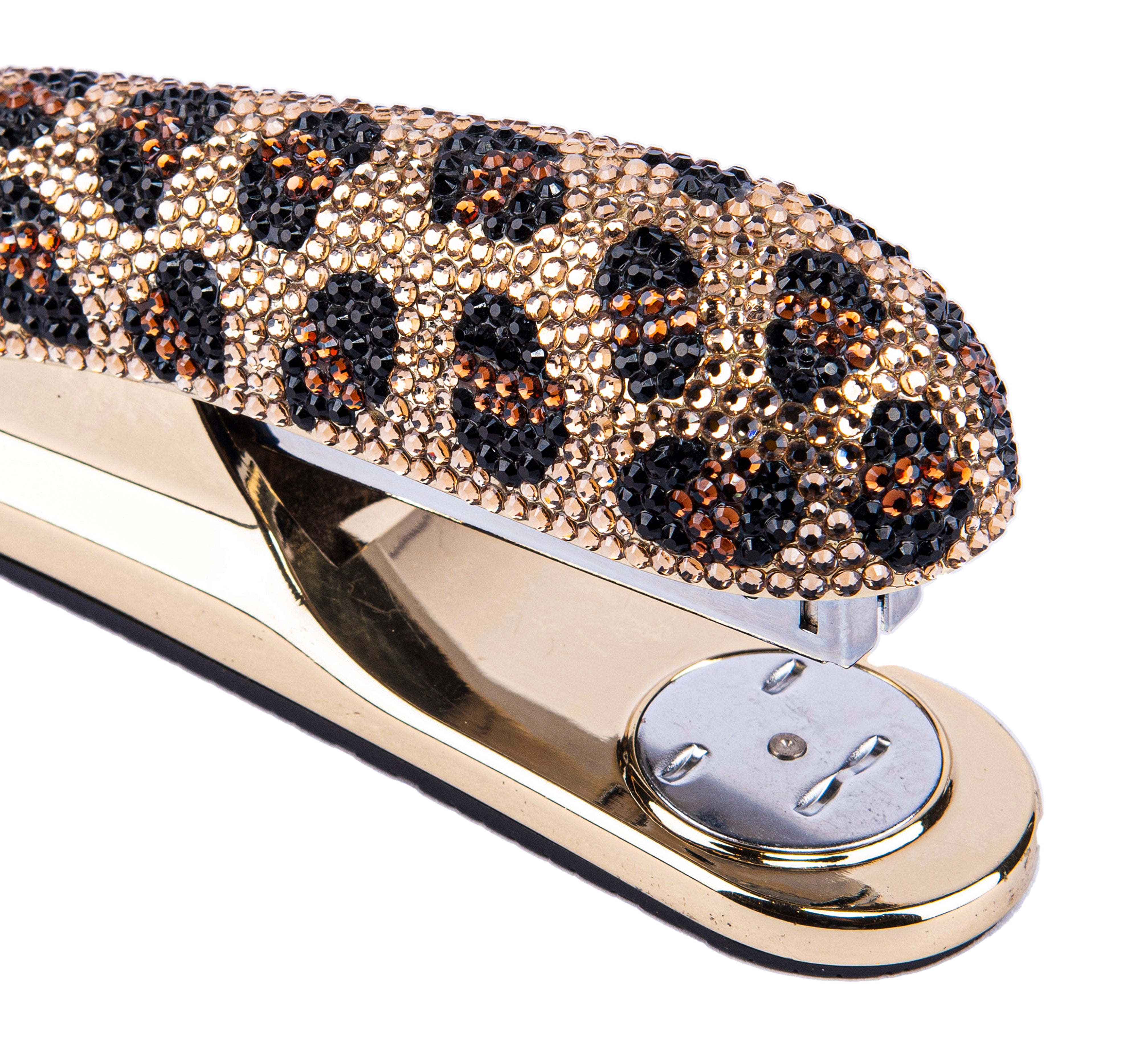 Stephanie Imports. Gold Stapler Fully Stoned