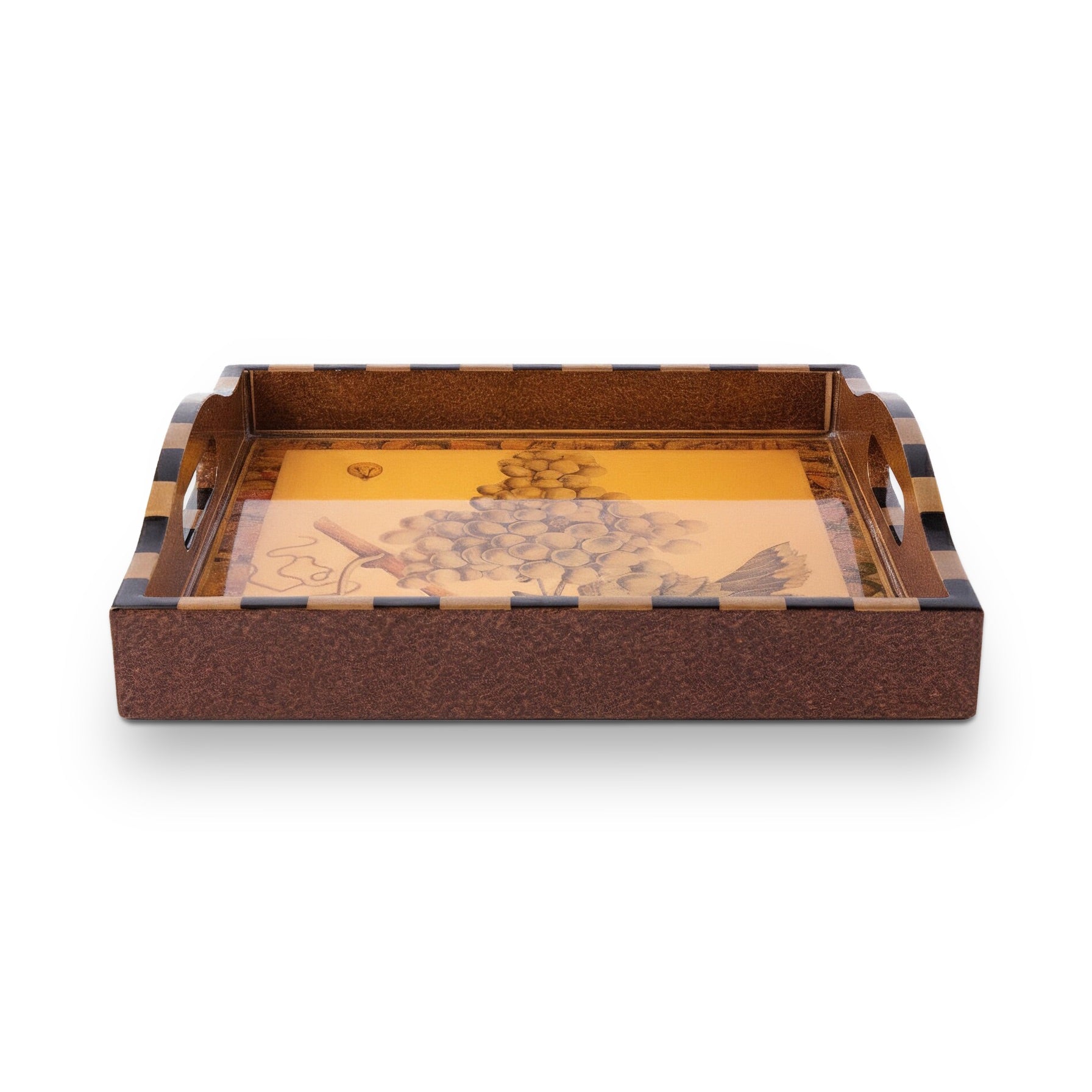 Annie Modica. Serving Tray Designed with Grape Illustration. Medium Size