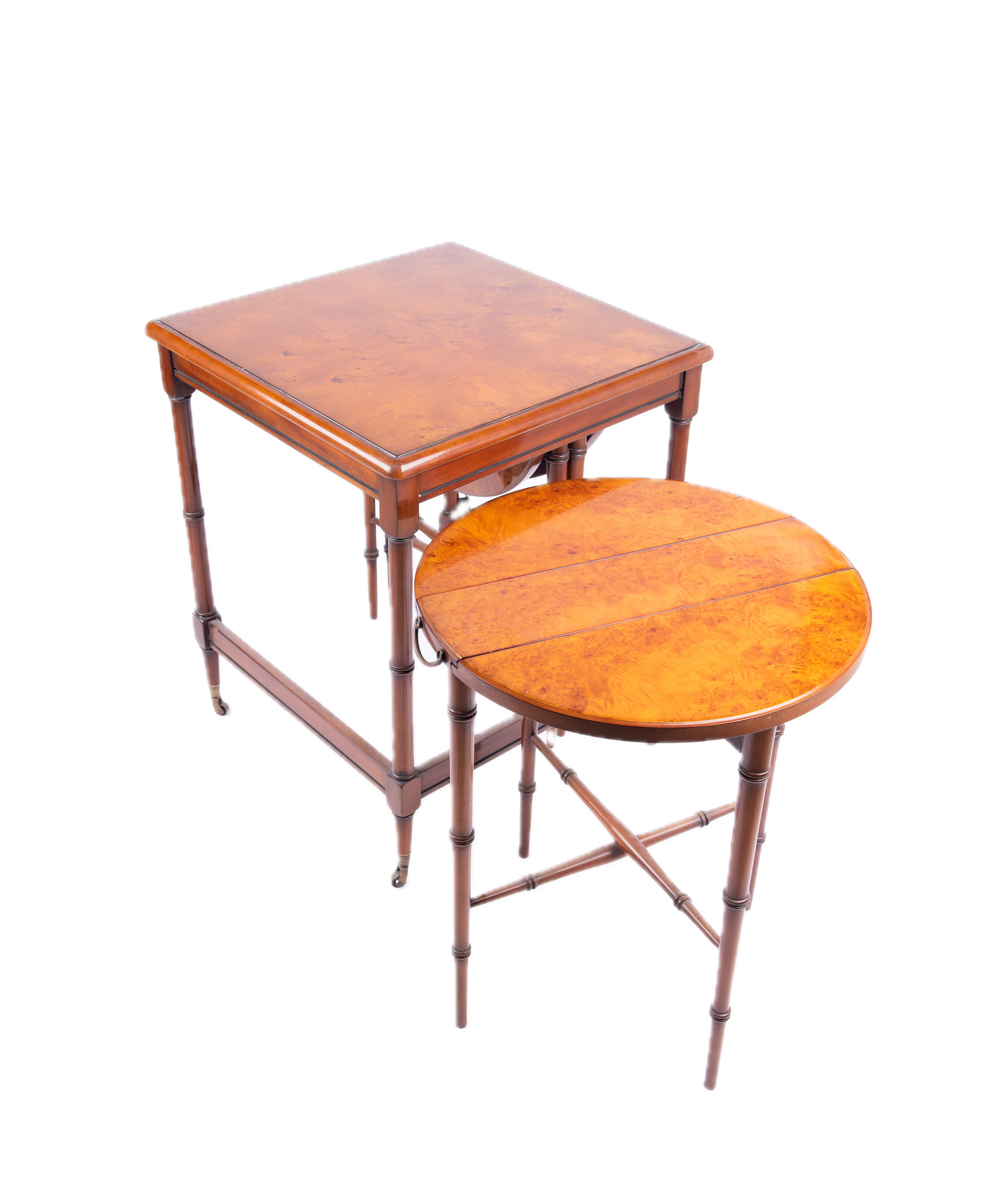 Jansen Furniture. Set of 3 Nesting tables From Italian Fine Wood. Large Size