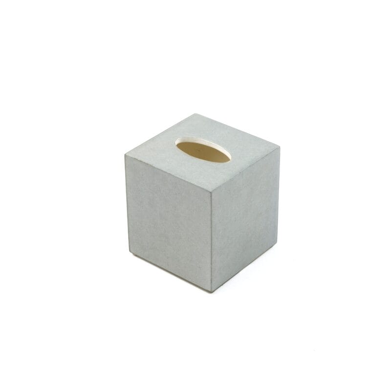 Pacific Connections. Grey Natural Wood Tissue Box. Small Size