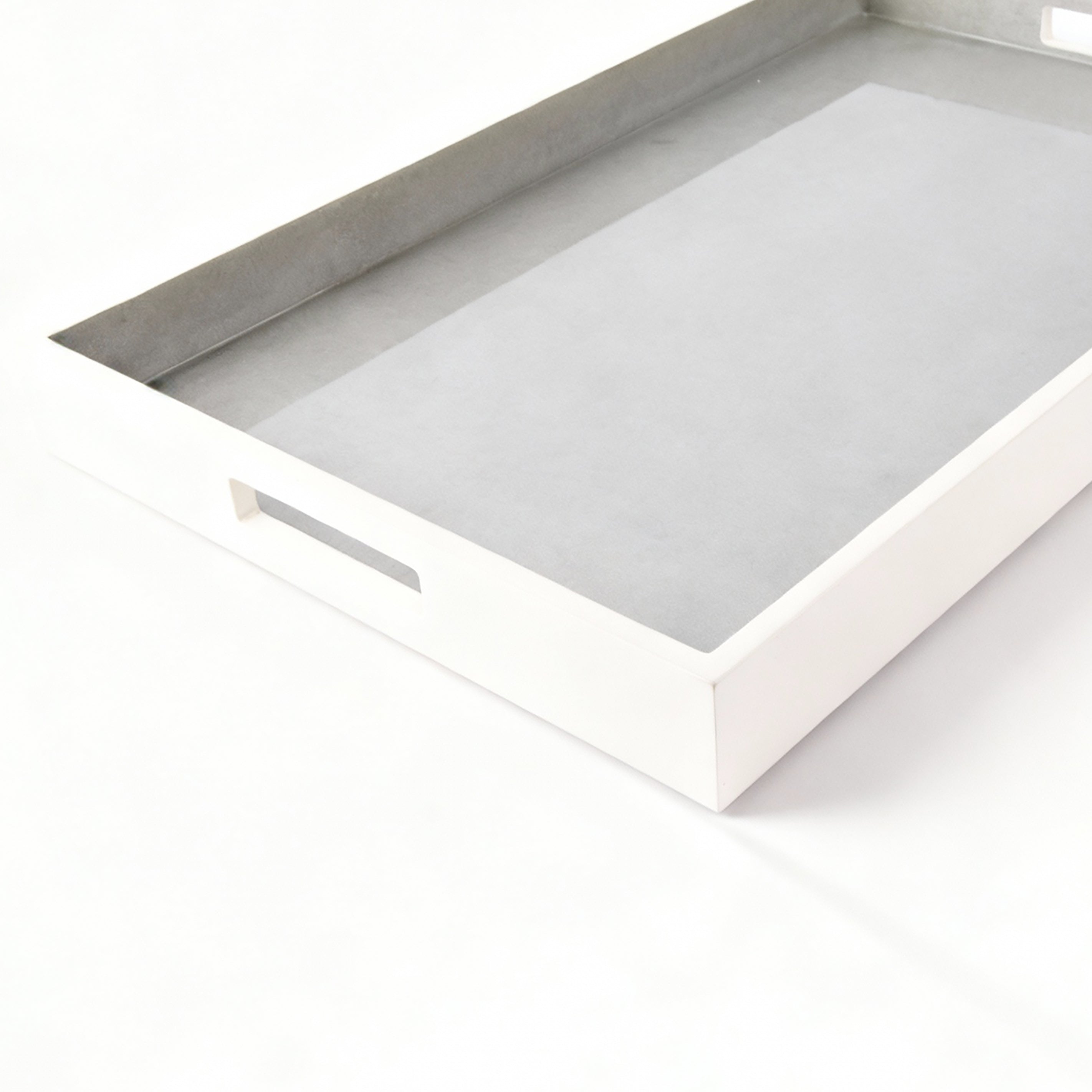 Pacific Connections. Serving Tray Lacquer Silver Leaf Collection