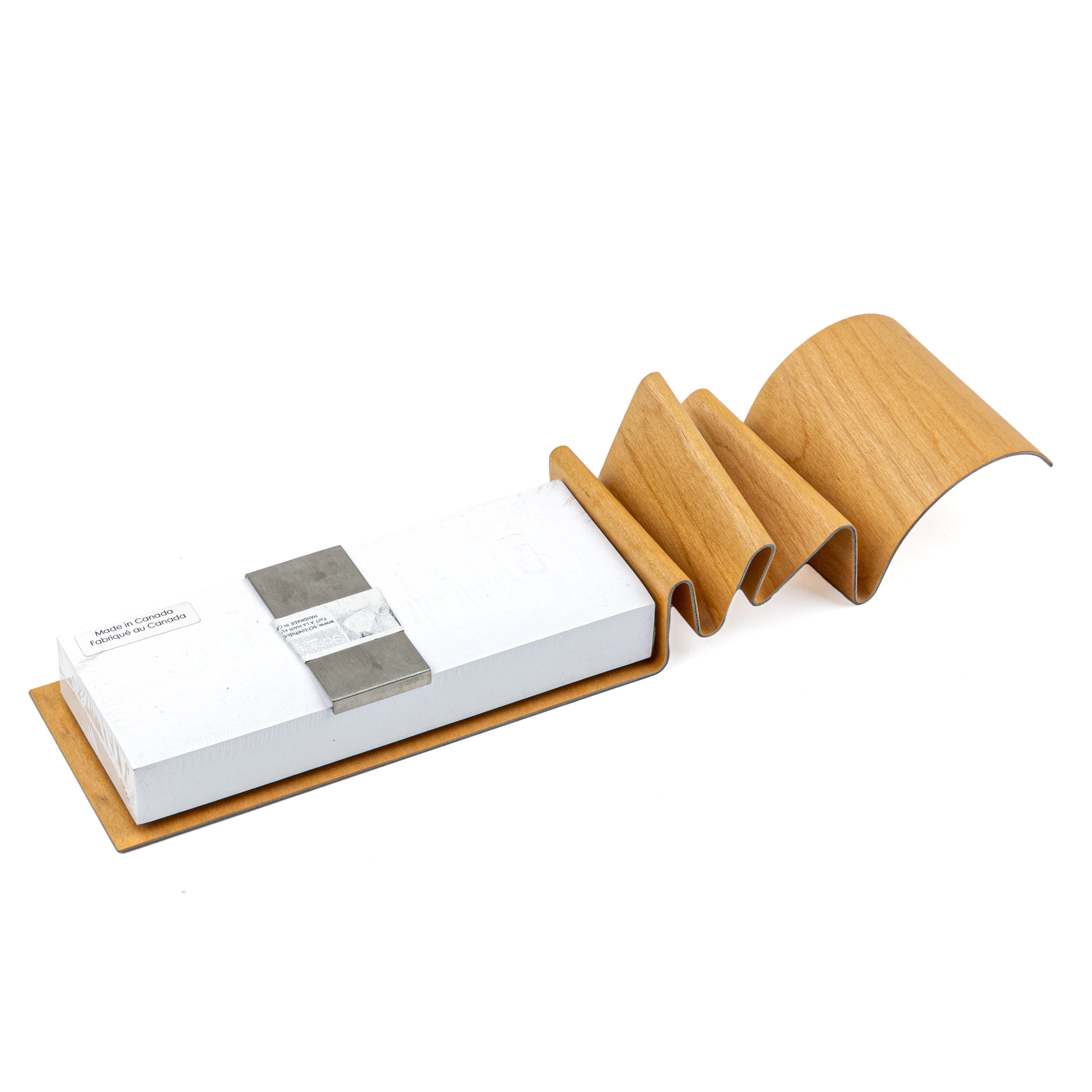 Schleeh Design. Clear Wood Design Note Paper Holder. Large Size