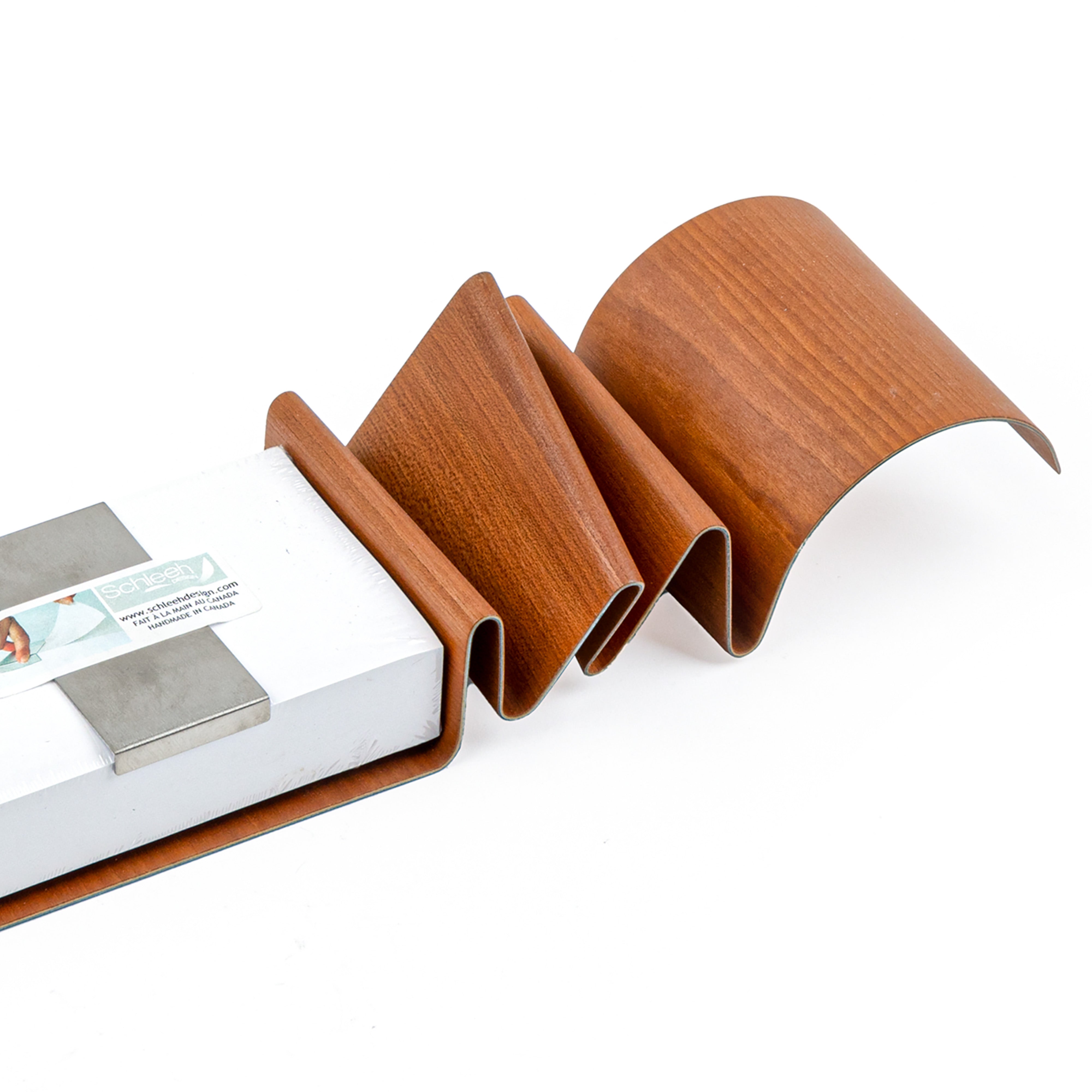 Schleeh Design. Dark Wood Design Note Paper Holder. Large Size