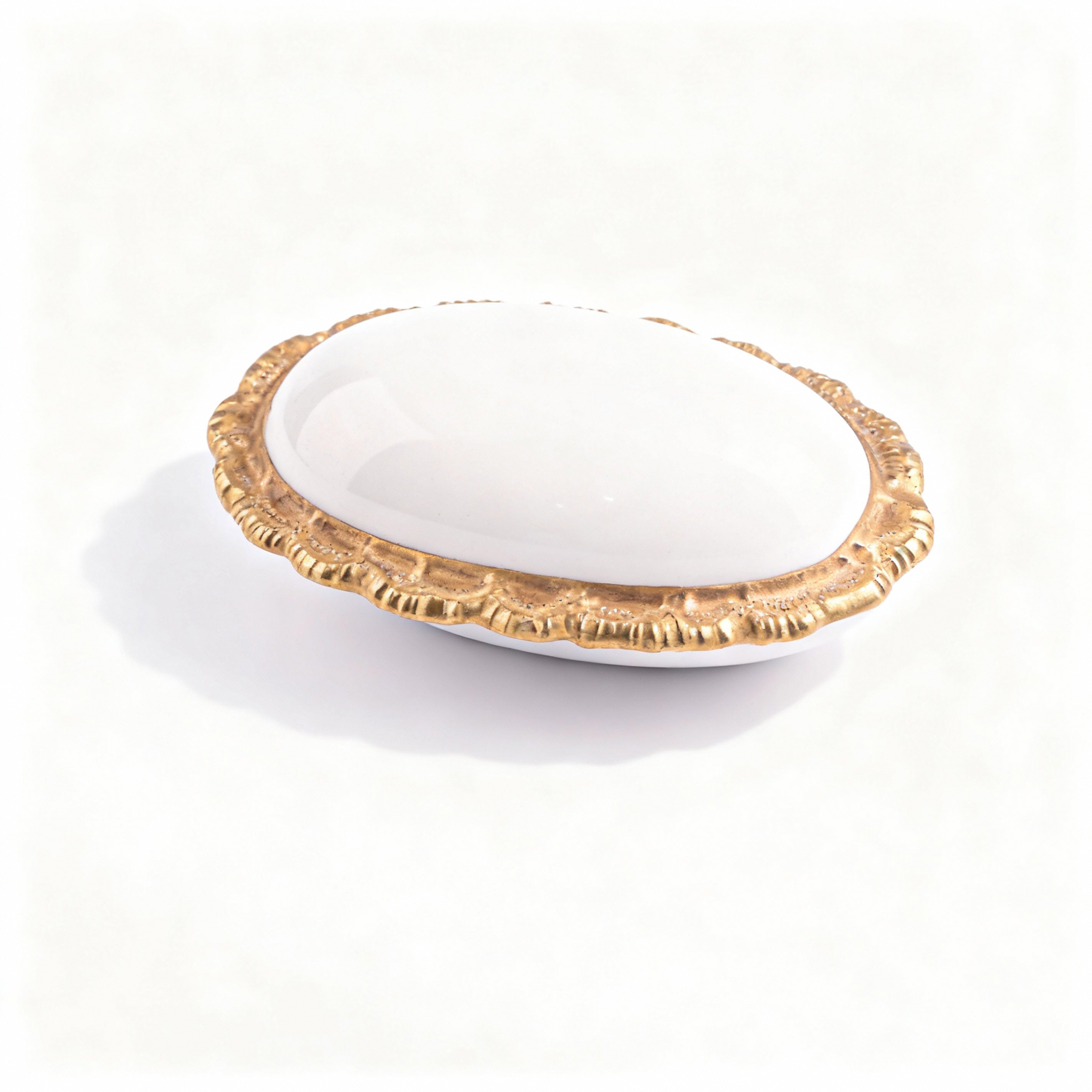 Villari. Oval Shaped White Souvenir Box