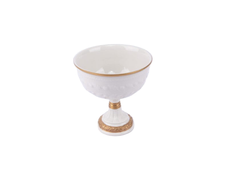 Villari. Porcelain Footed Fruit Bowl. Small Size