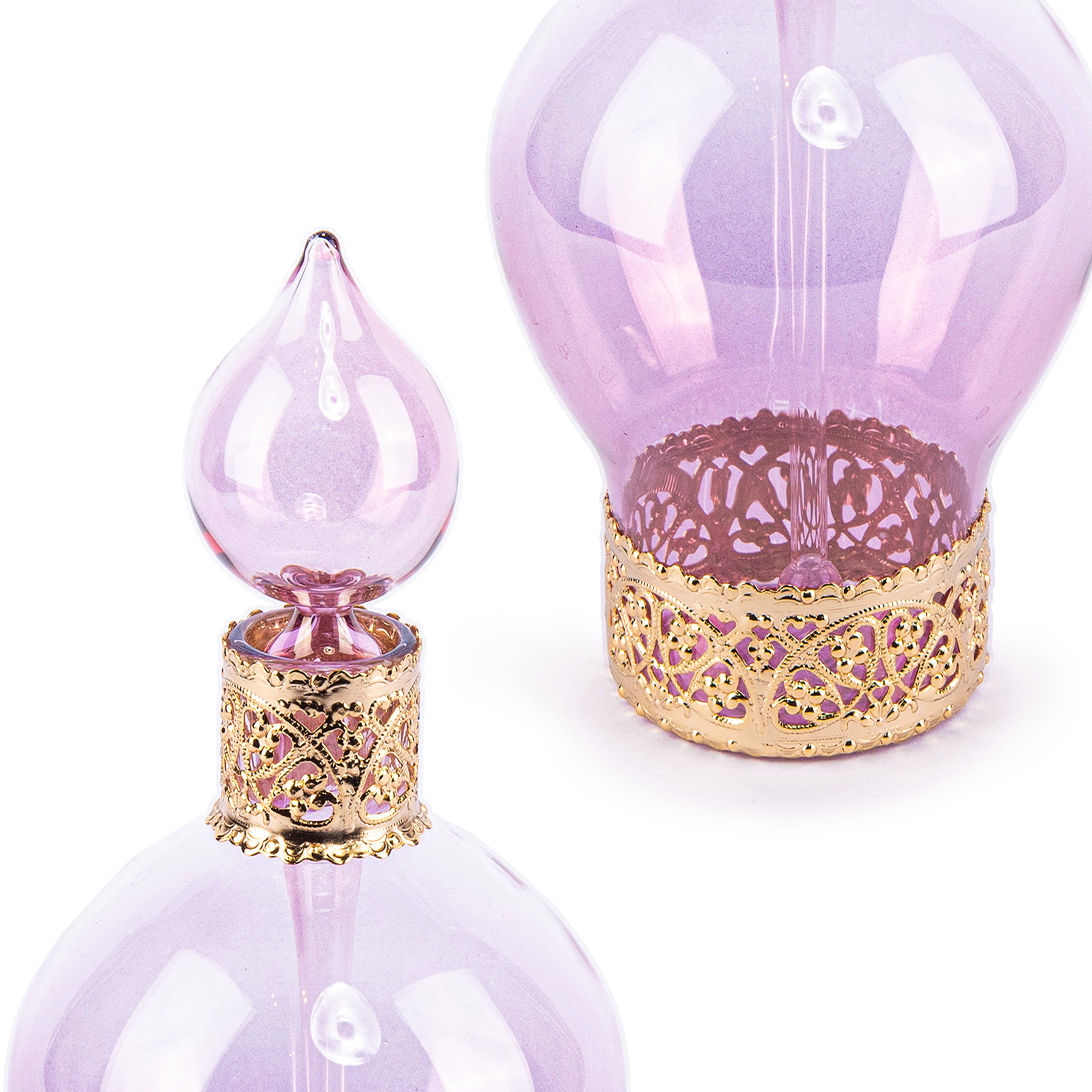 Villari. Purple & Gold Glass Perfume Bottle. 300 ML