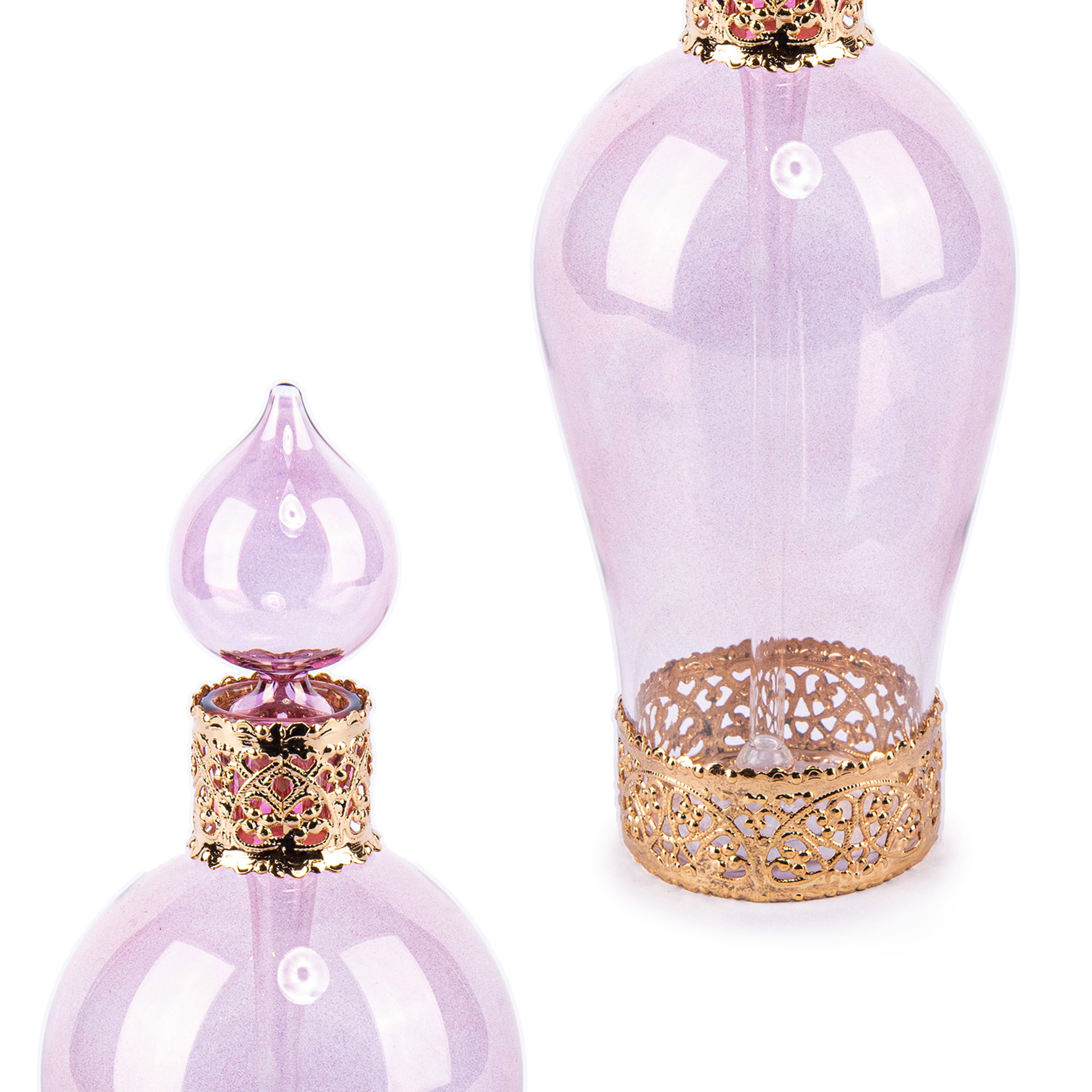 Villari. Purple & Gold Glass Perfume Bottle. 350 ML