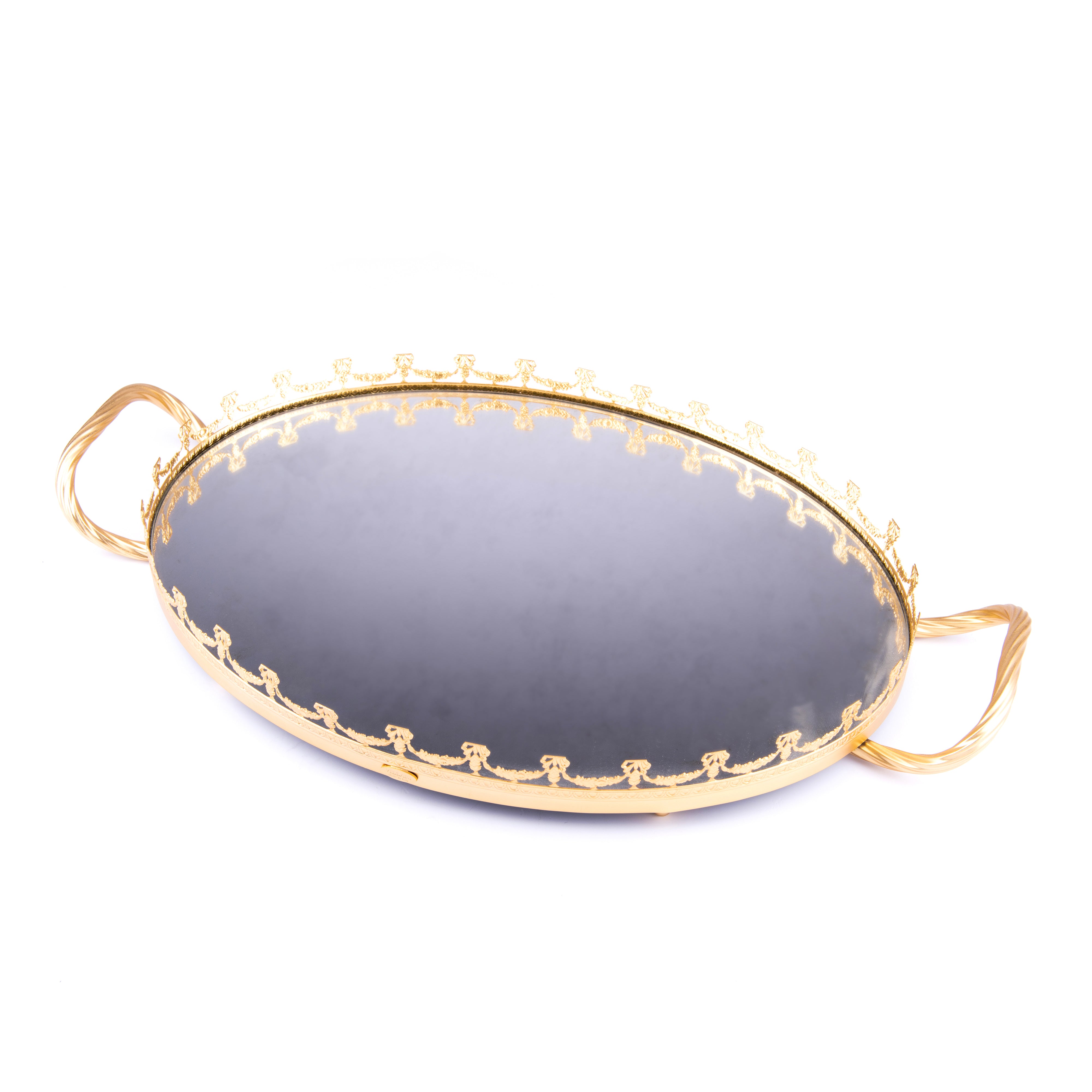 Villari. Imperial Tray Coated with Gold. Large Size