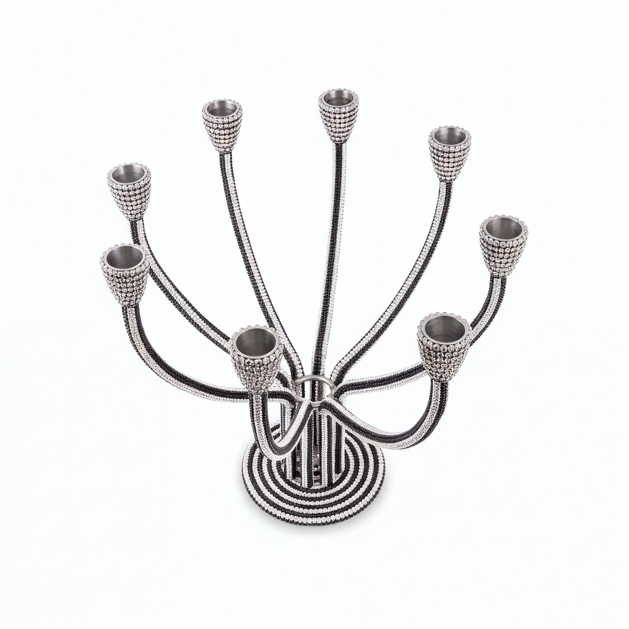 B.B Simon. Candle Holder Studded with Swarovski